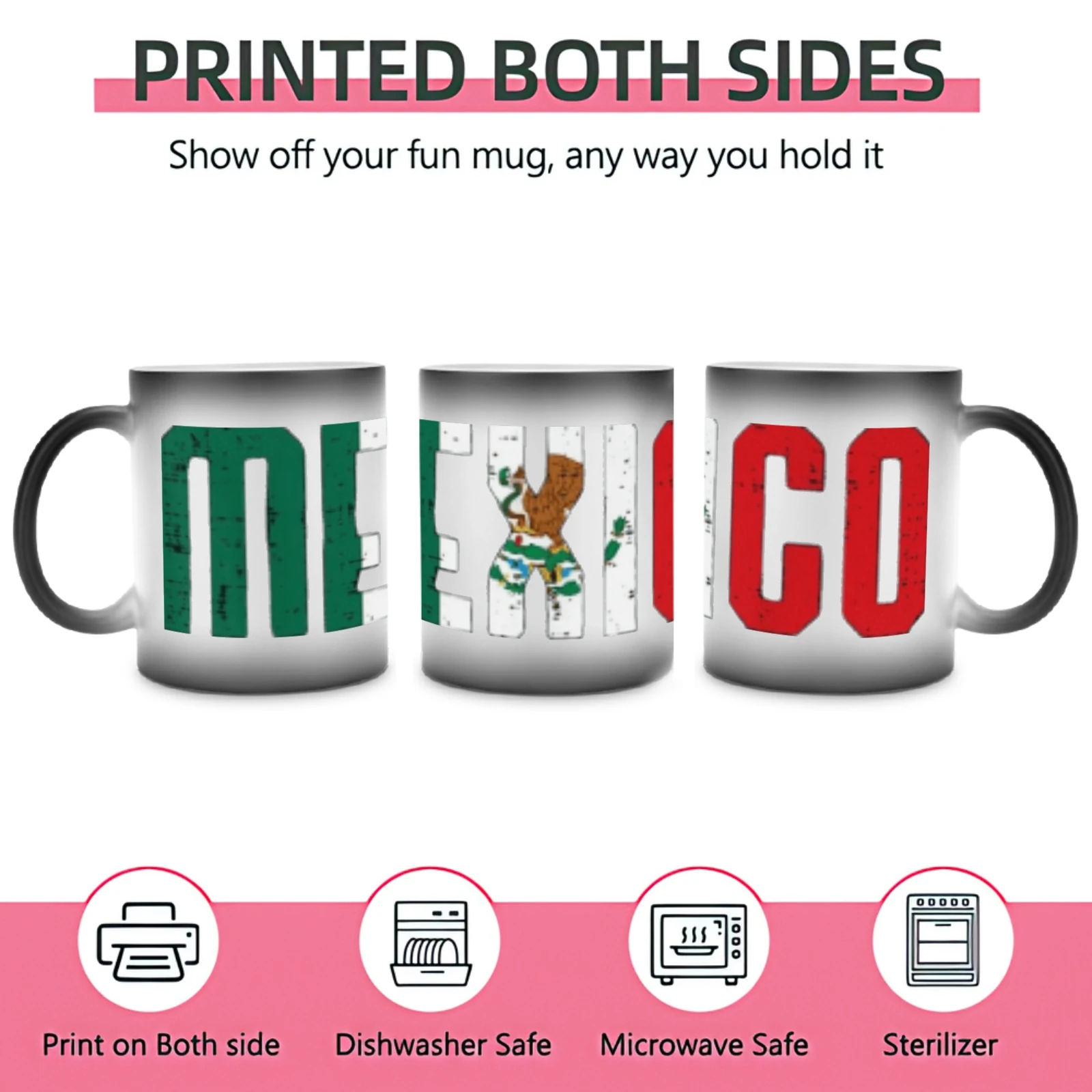 11oz Color Changing Mug - Heat Activated Magic Coffee Cup