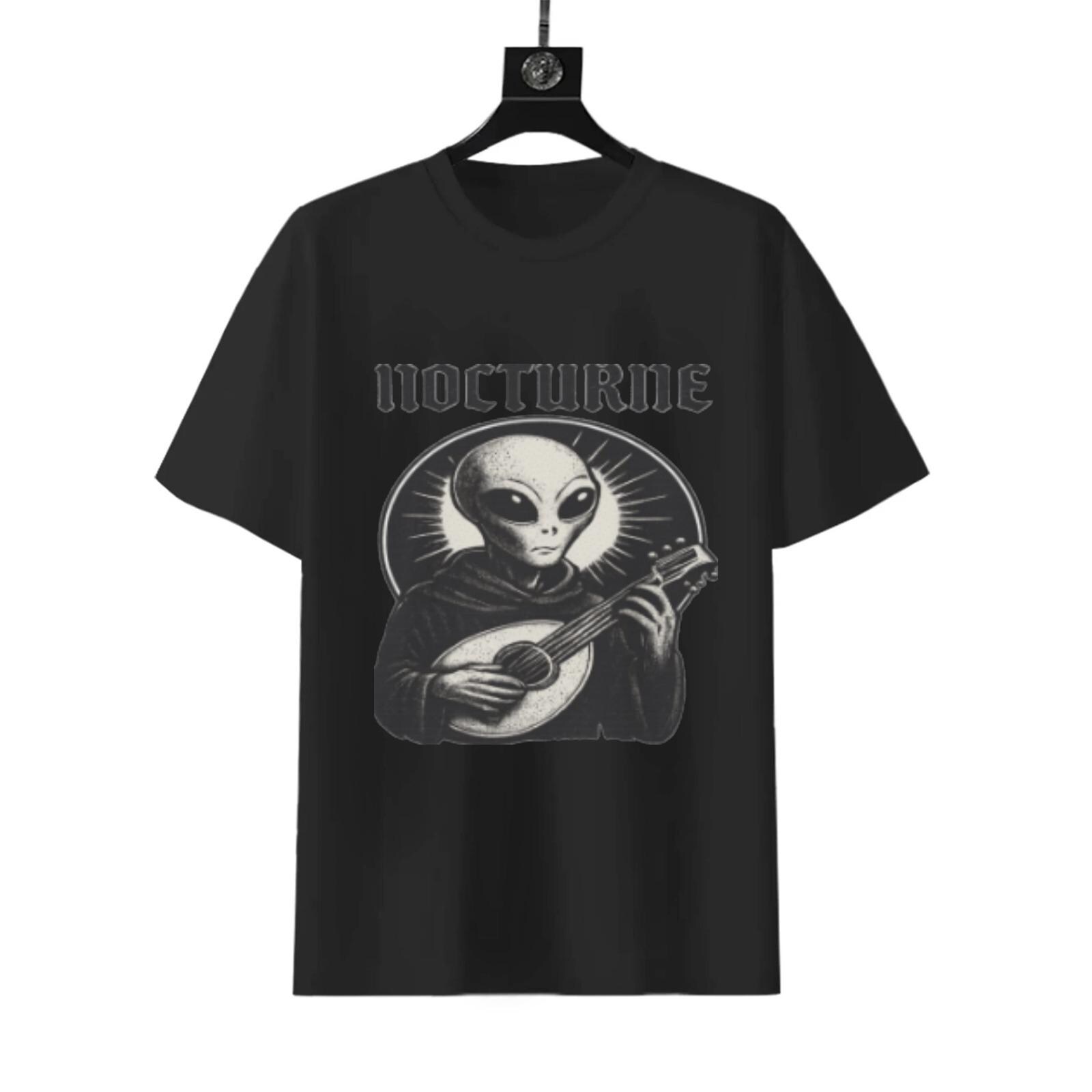 Nocturne Alien Bard T-Shirt | Front & Back Graphic Lantern Design - Image 2