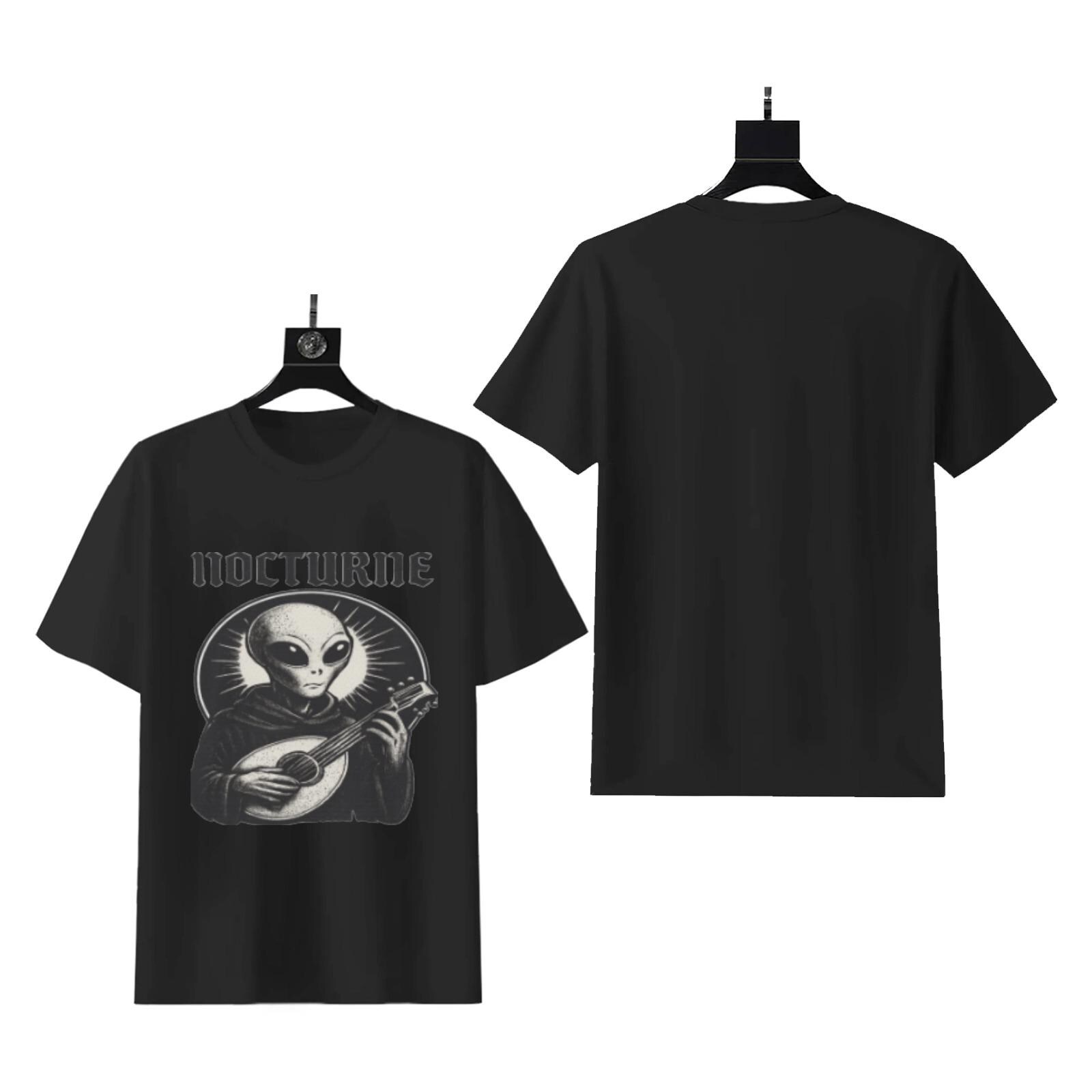 Nocturne Alien Bard T-Shirt | Front & Back Graphic Lantern Design - Image 3