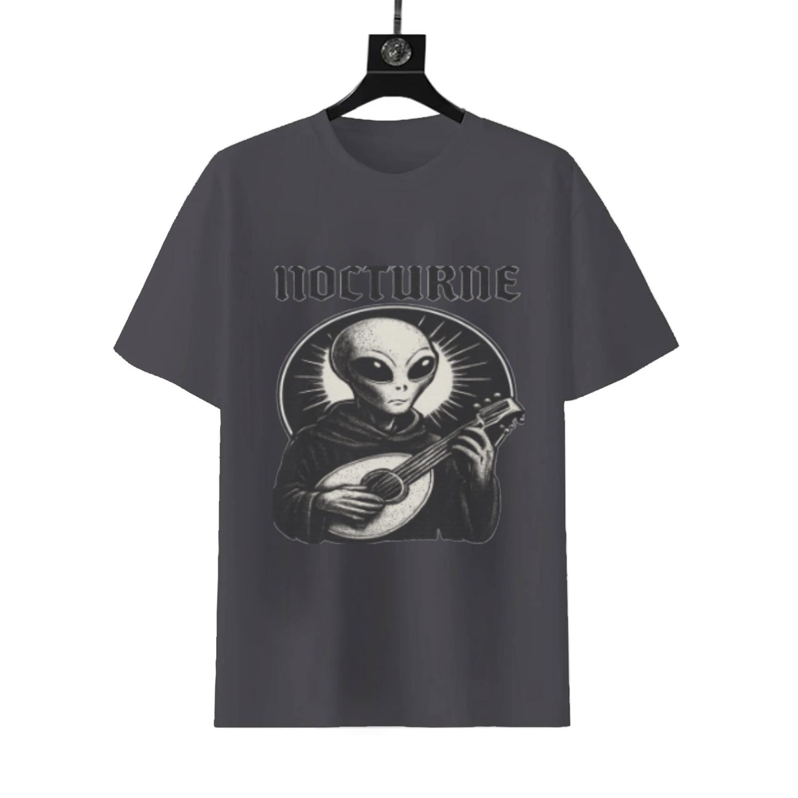 Nocturne Alien Bard T-Shirt | Front & Back Graphic Lantern Design - Image 6