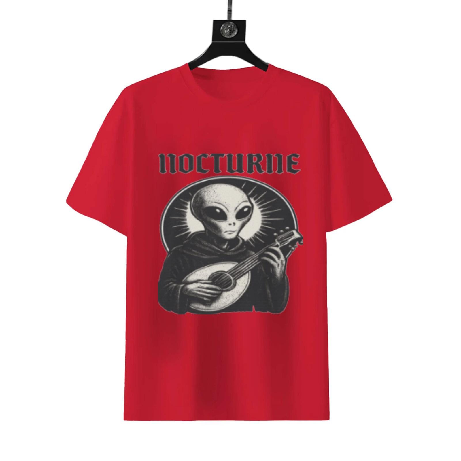 Nocturne Alien Bard T-Shirt | Front & Back Graphic Lantern Design - Image 8