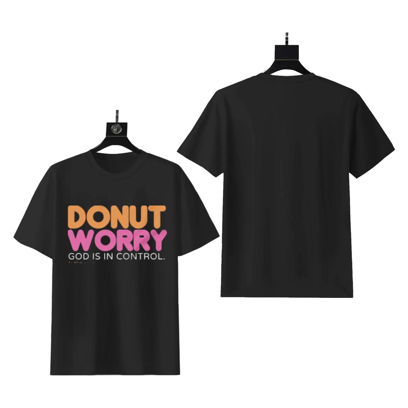 Donut Worry God Is In Control Shirt | Faith Inspired Unisex Tee - Image 3