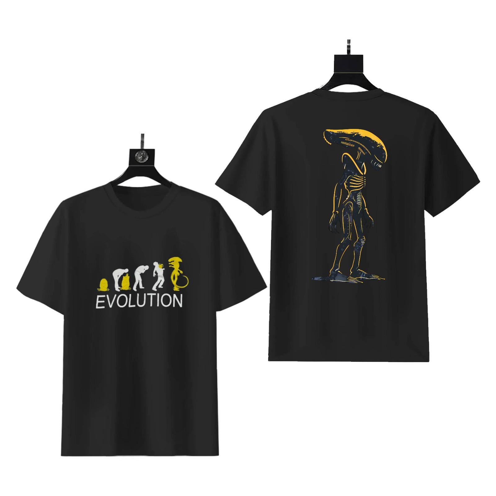 Alien Xenomorph T-Shirt | Facehugger Pod Evolution Graphic - Image 4