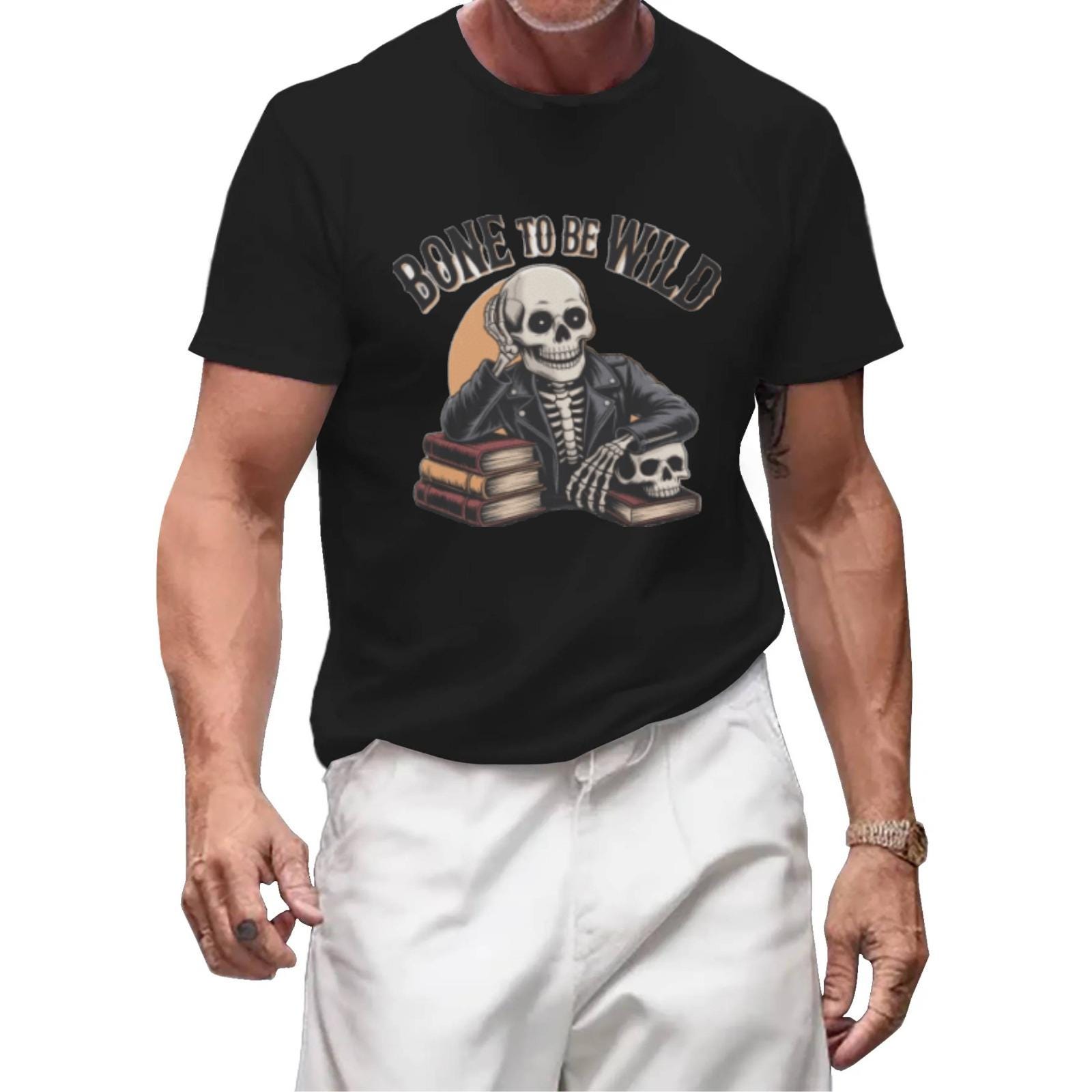 Bone To Be Wild Halloween Shirt | Boys Spooky Rock Tee - Image 4