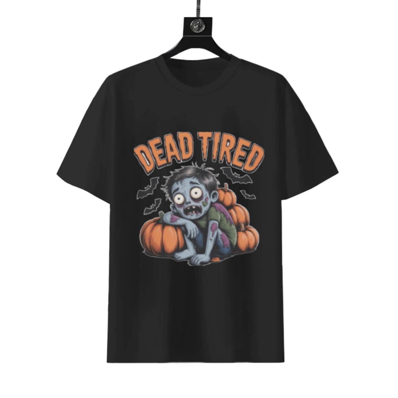 Dead Tired Halloween T-Shirt | Spooky Pun Costume Tee