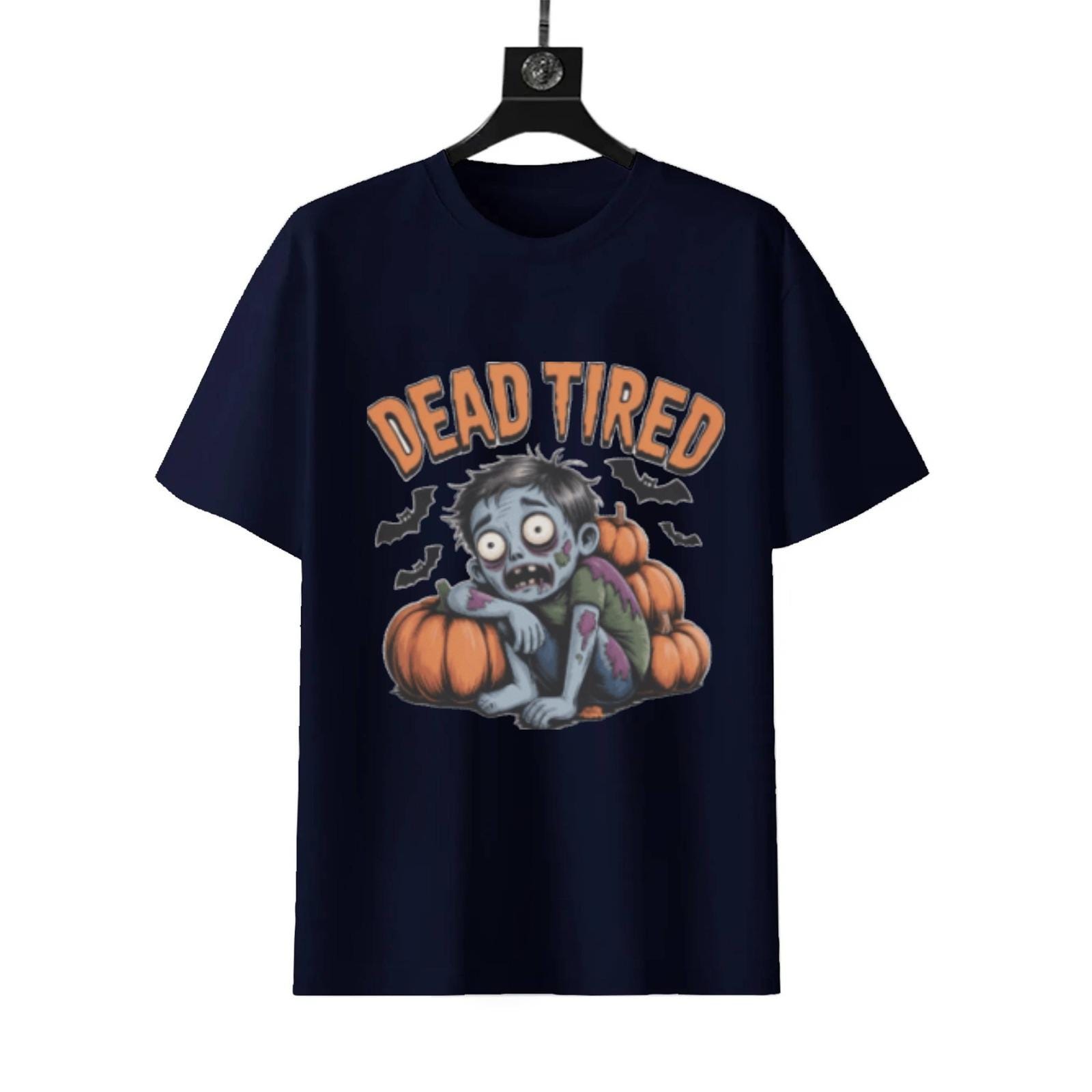 Dead Tired Halloween T-Shirt | Spooky Pun Costume Tee - Image 7