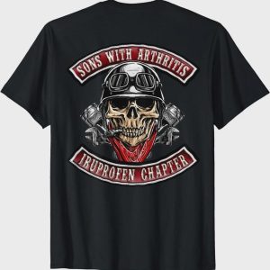 Sons of Ibuprofen Biker T-Shirt | Arthritis Chapter Back Print Tee