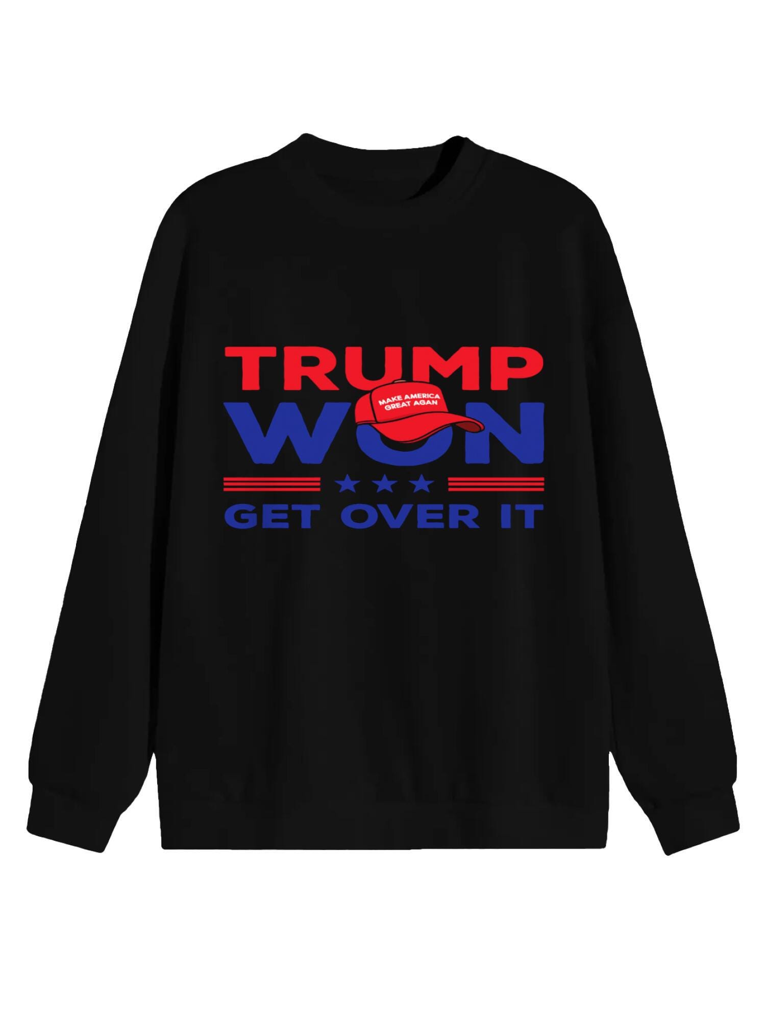 President Donald Trump 47 sweashirt get over it USA MAGA Fist Pump TRUMP 2024 - Image 8