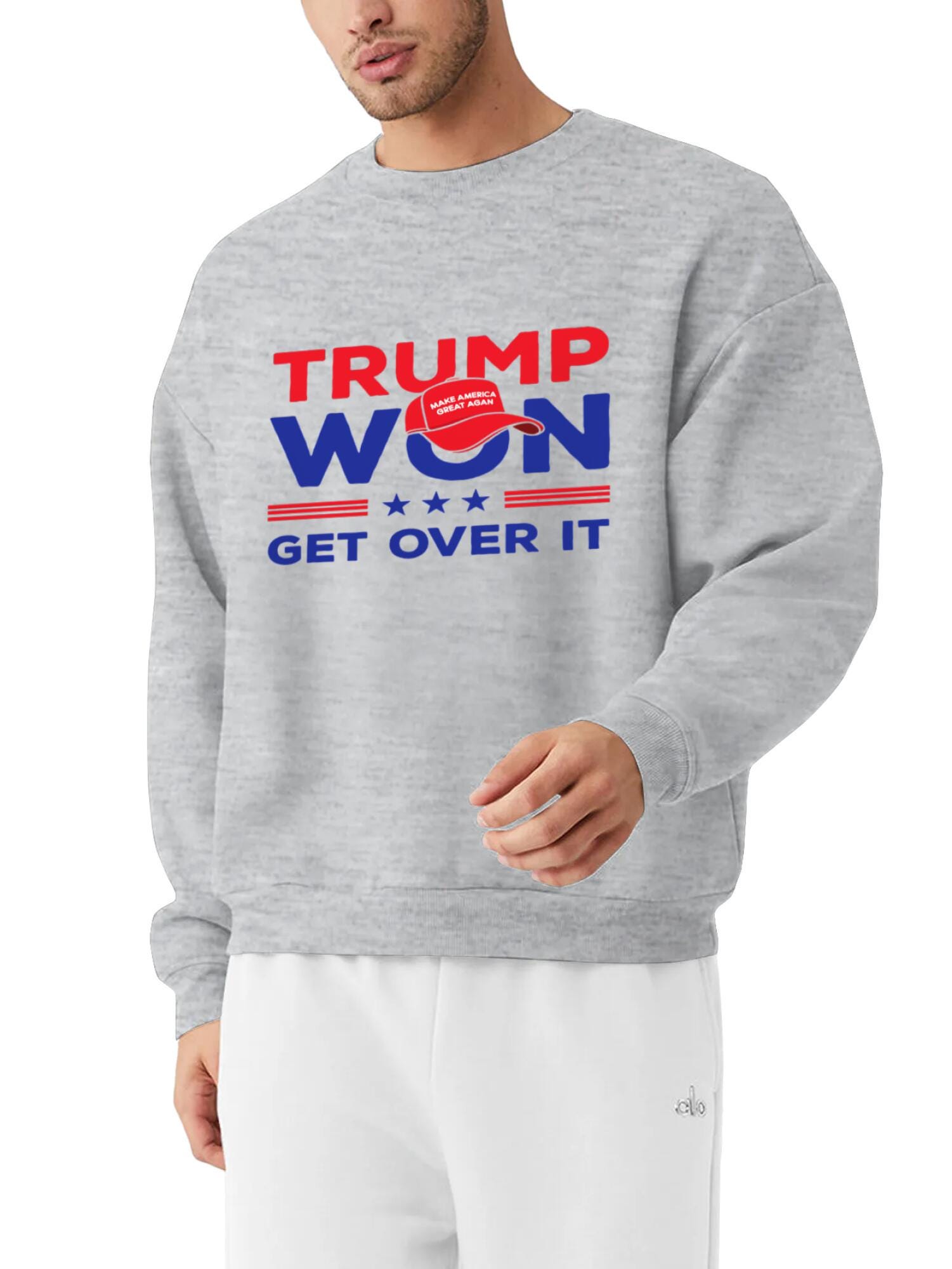 President Donald Trump 47 sweashirt get over it USA MAGA Fist Pump TRUMP 2024 - Image 10