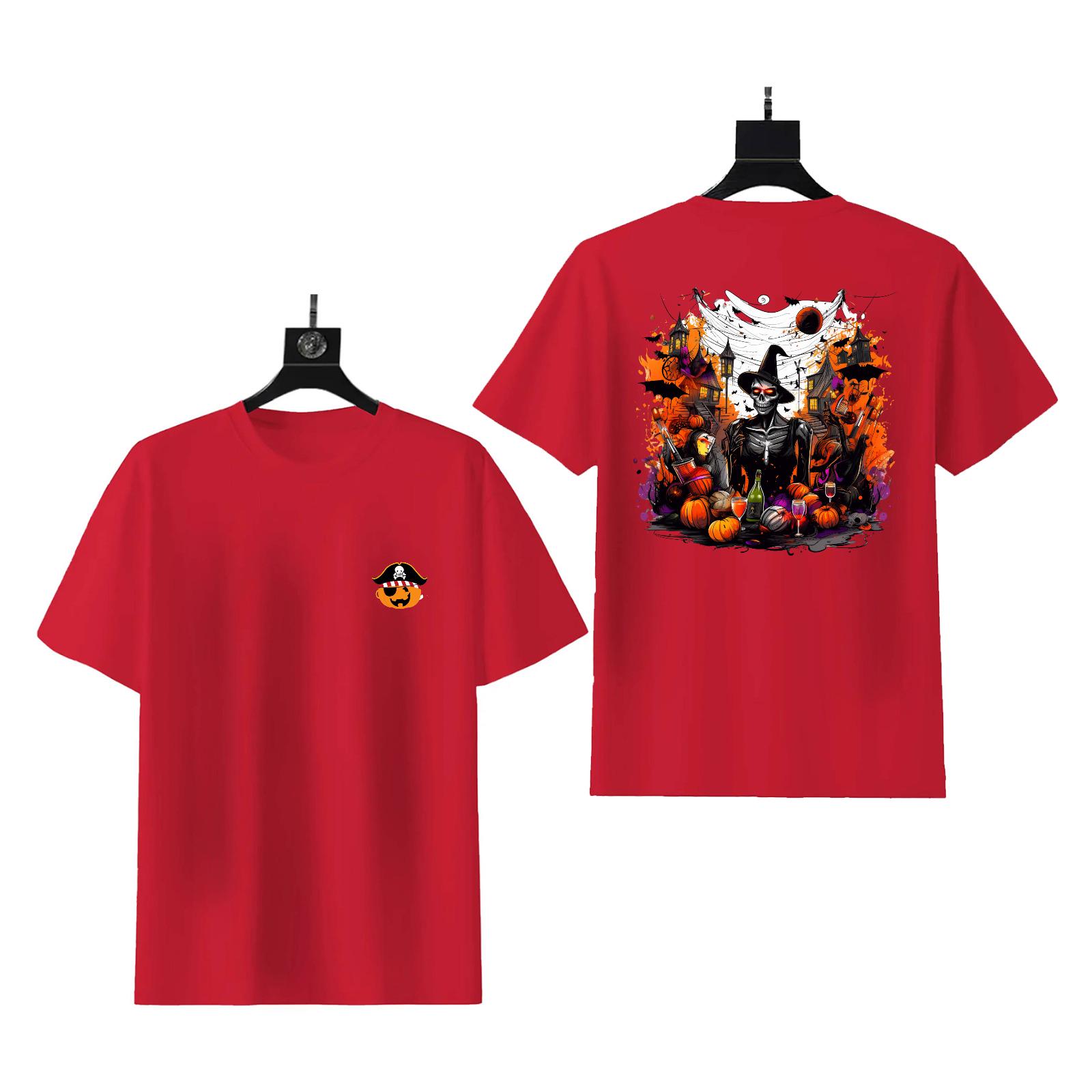 Halloween Graphic T-Shirt | 180g Cotton Pumpkin Ghost Tee - Image 9