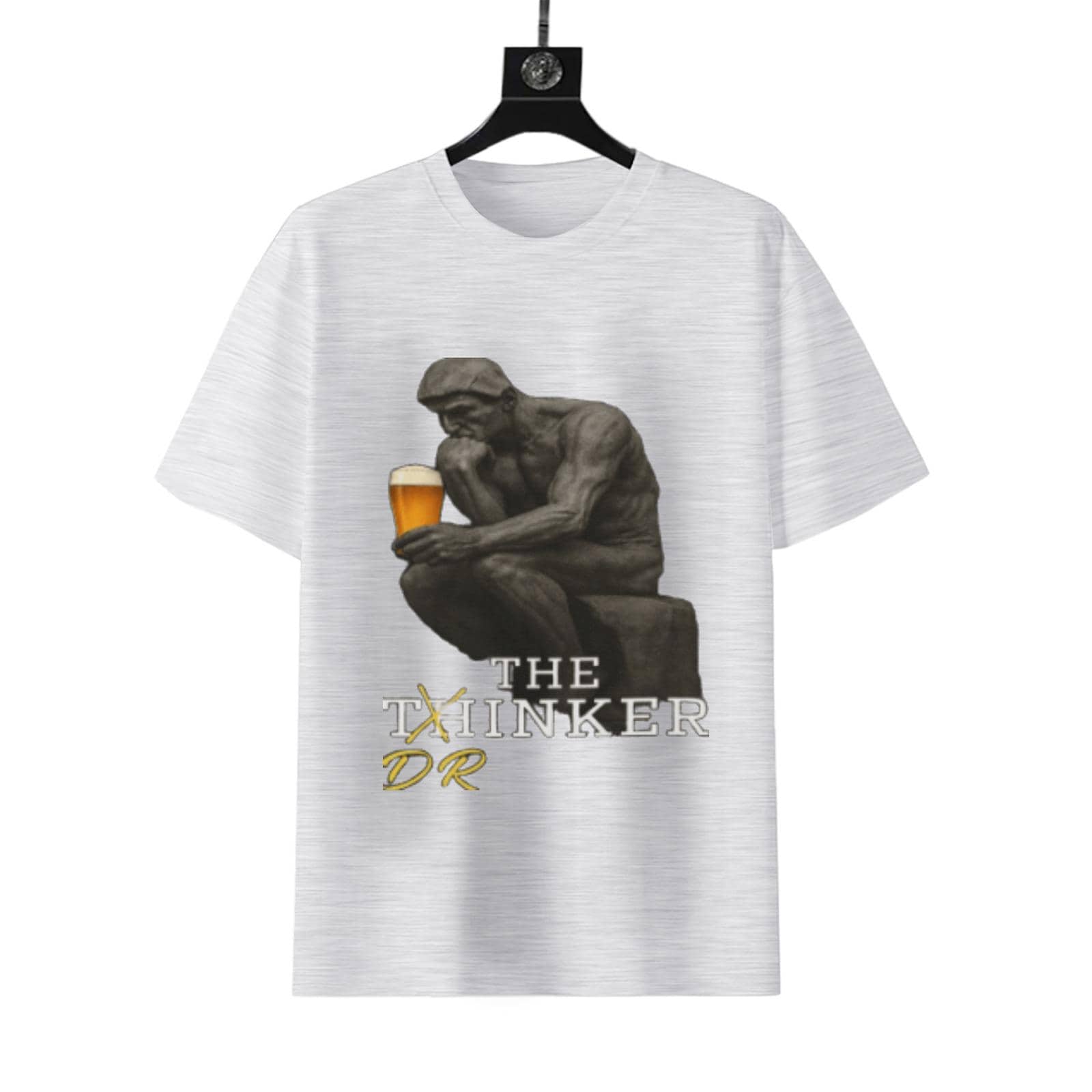 Funny Beer Thinker T-Shirt | Statue Parody Novelty Tee - Image 6
