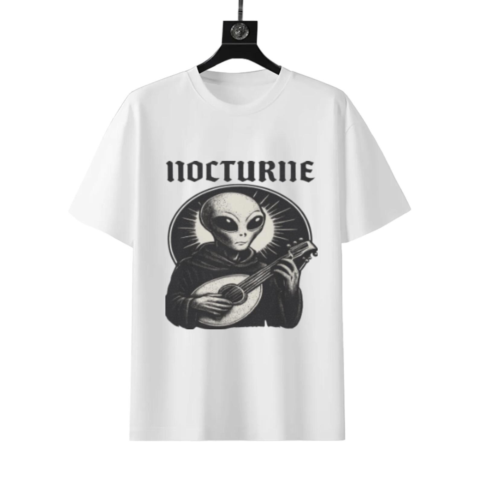 Nocturne Alien Bard T-Shirt | Front & Back Graphic Lantern Design - Image 9