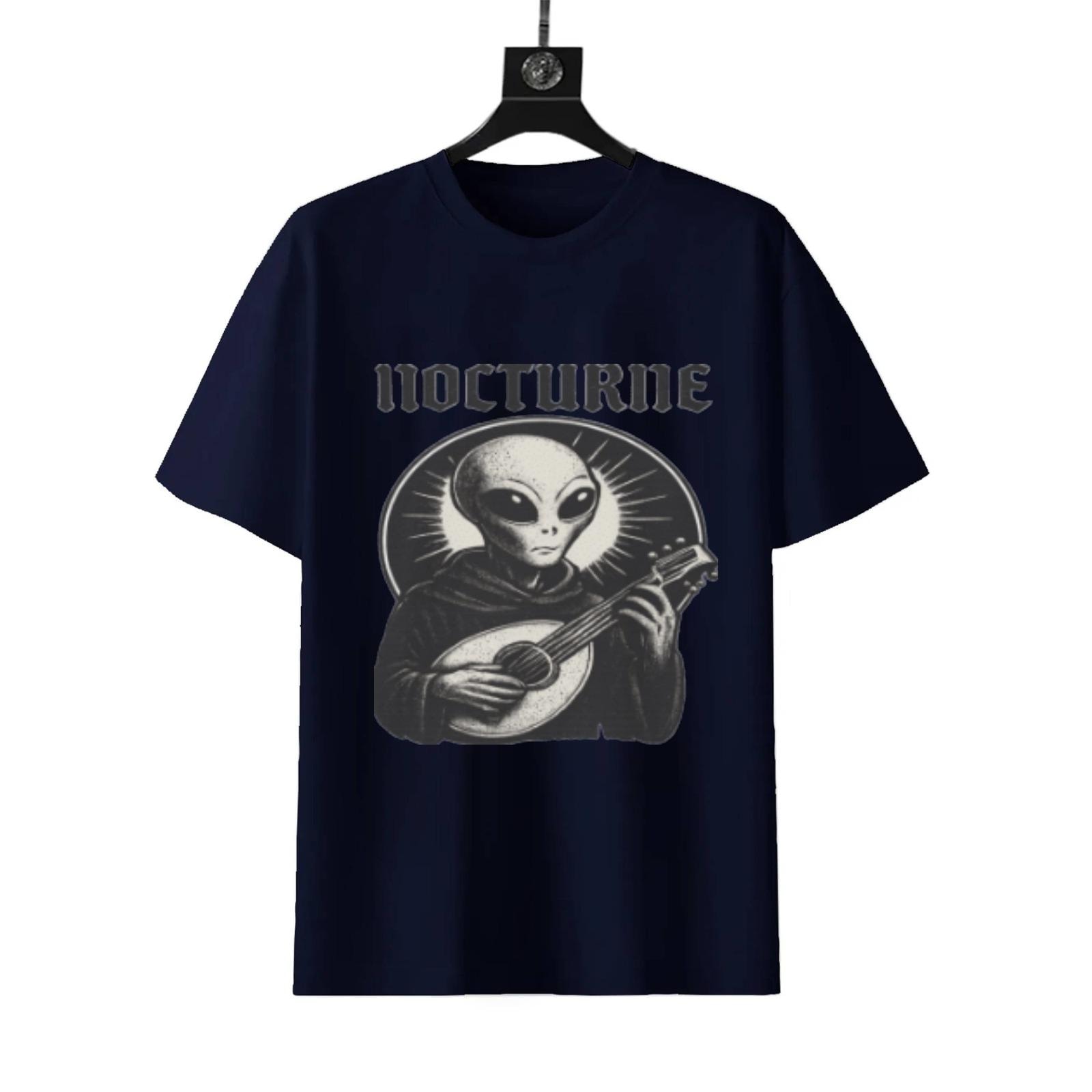 Nocturne Alien Bard T-Shirt | Front & Back Graphic Lantern Design - Image 10