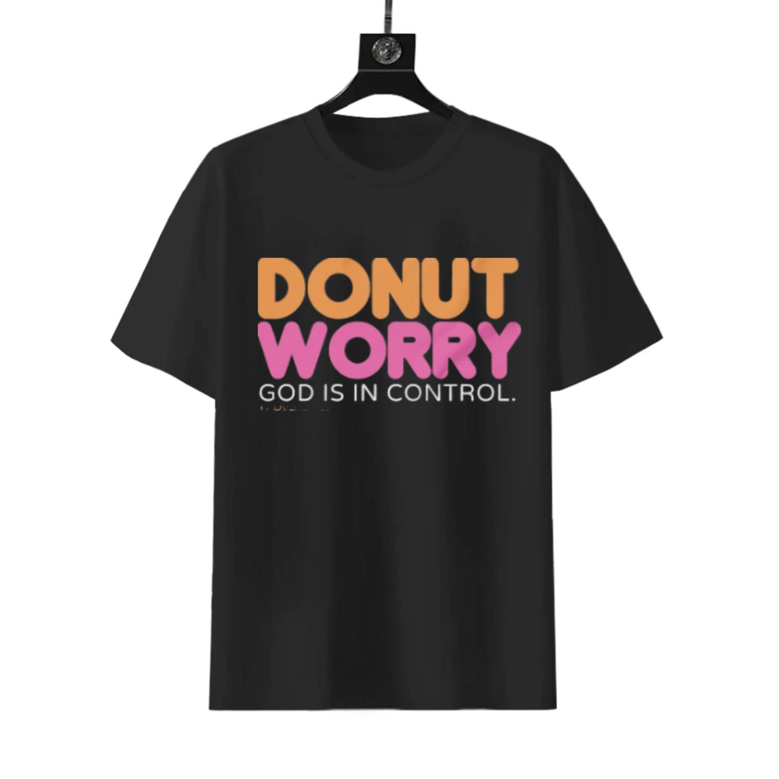 Donut Worry God Is In Control Shirt | Faith Inspired Unisex Tee - Image 4