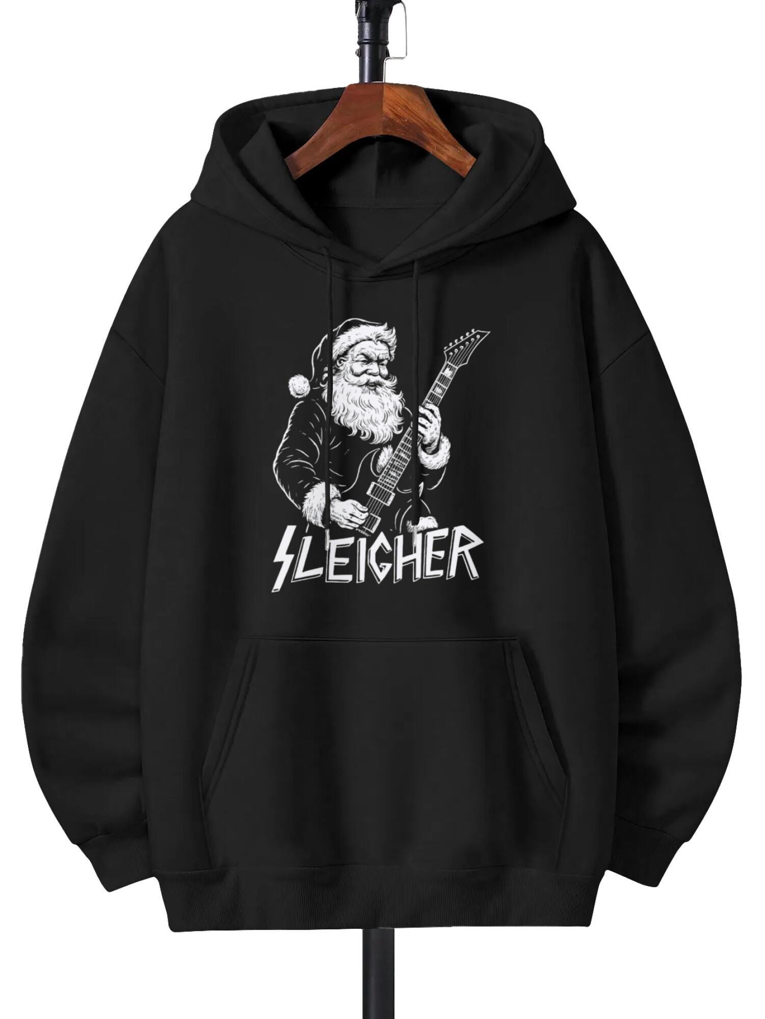 Rocking Santa Sleigher Design Women's Sweatshirt - Image 3