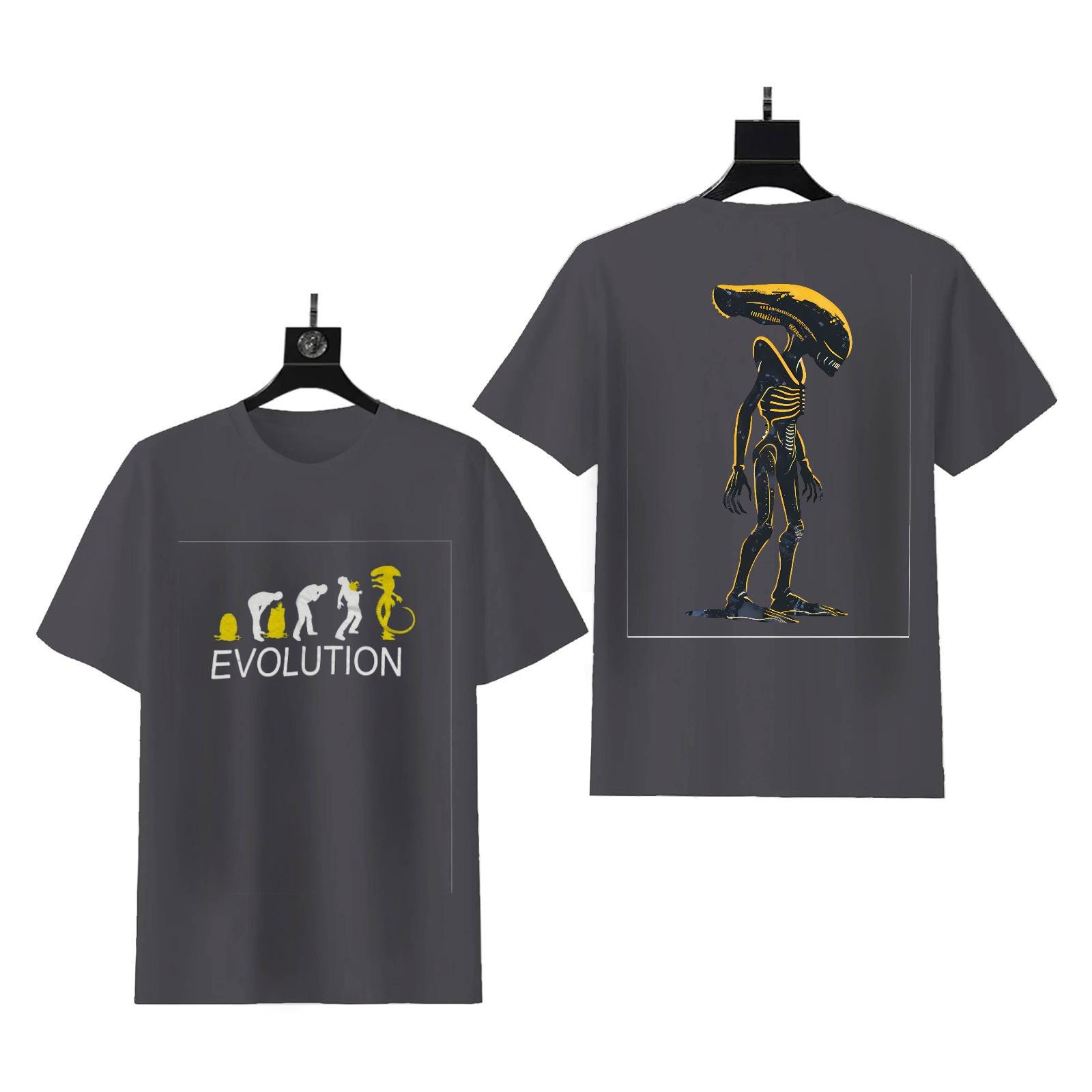 Alien Xenomorph T-Shirt | Facehugger Pod Evolution Graphic - Image 7