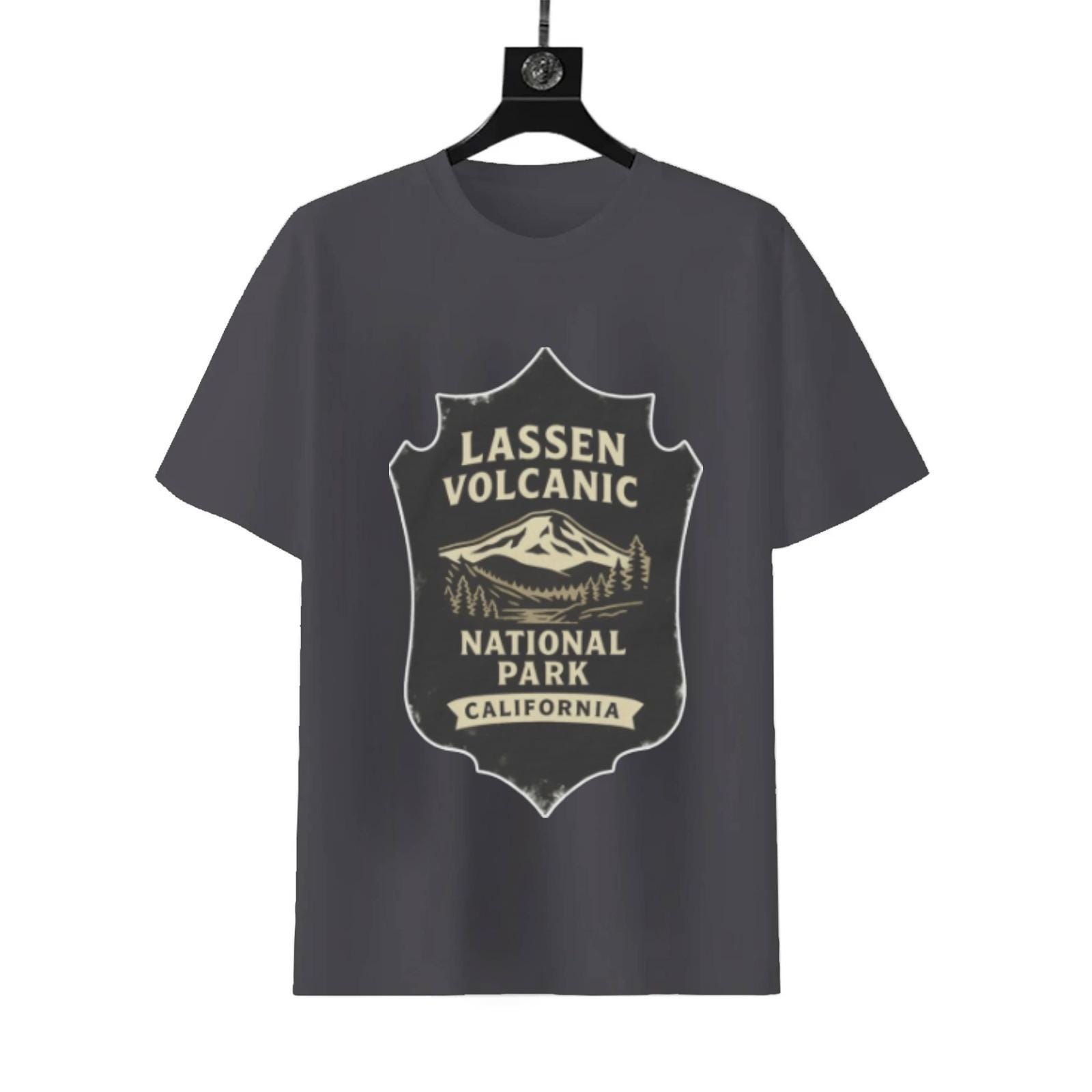 Lassen Volcanic National Park T-Shirt | California Retro Badge Tee - Image 5
