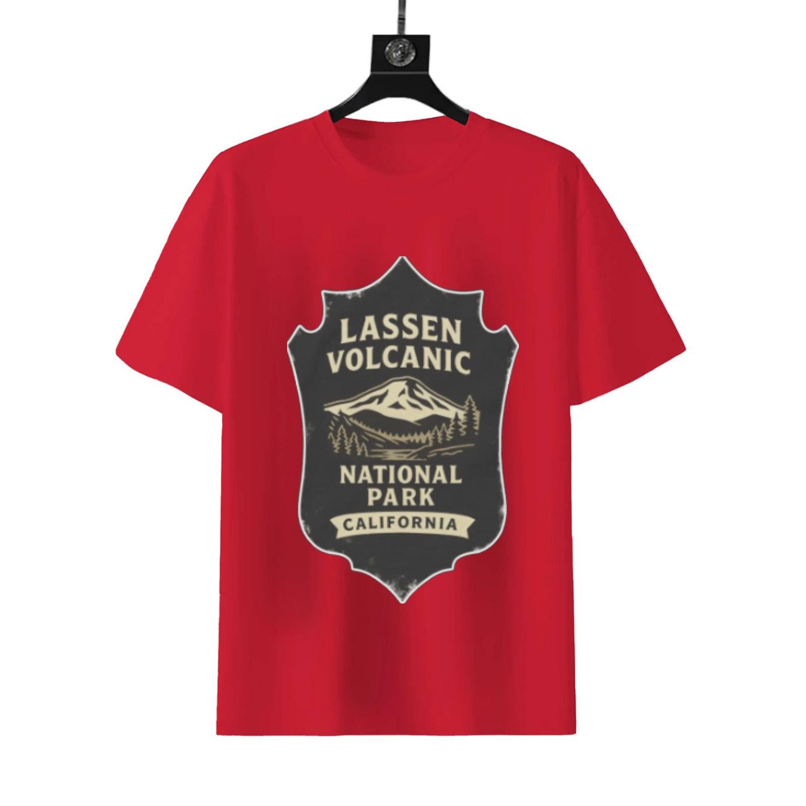 Lassen Volcanic National Park T-Shirt | California Retro Badge Tee - Image 8