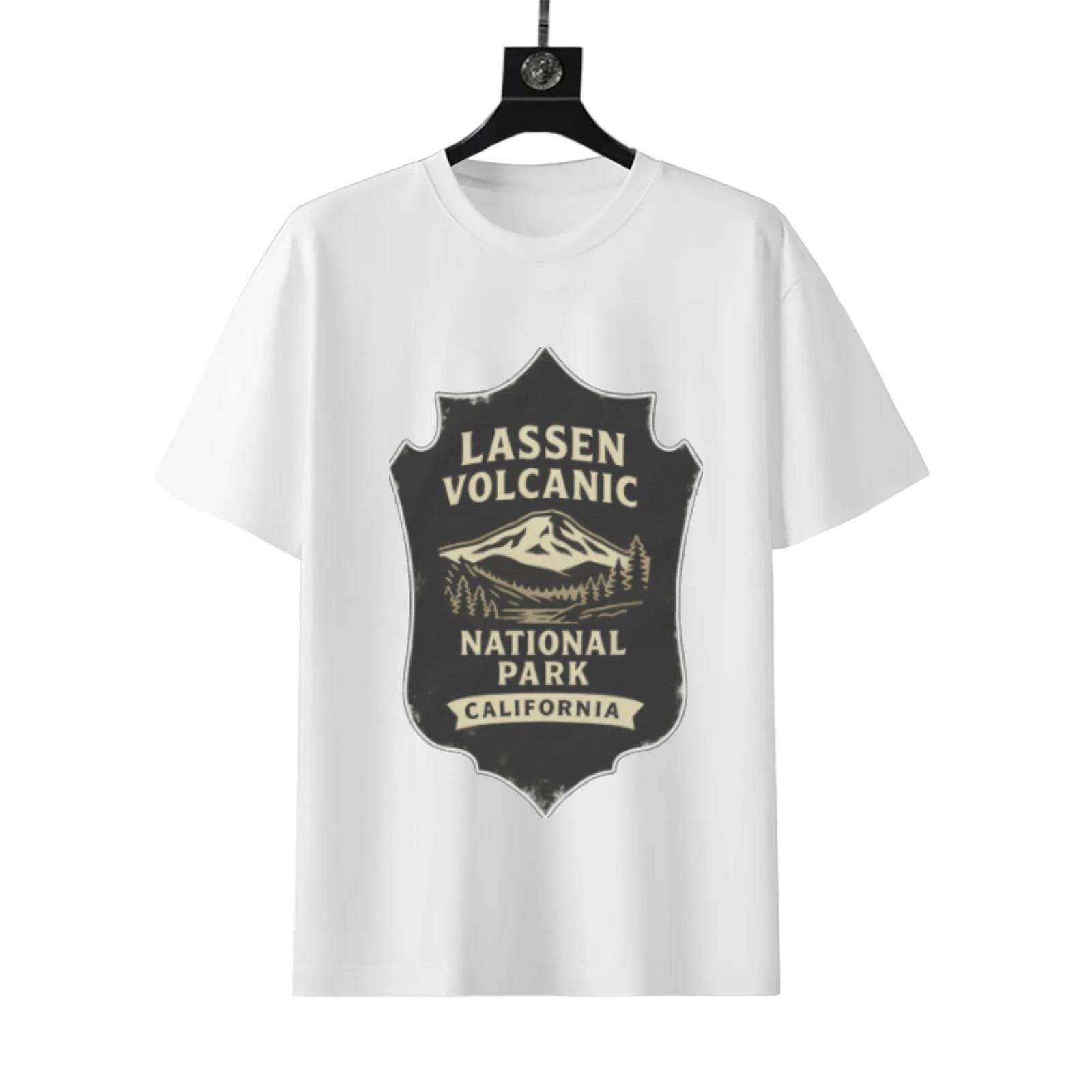 Lassen Volcanic National Park T-Shirt | California Retro Badge Tee - Image 9