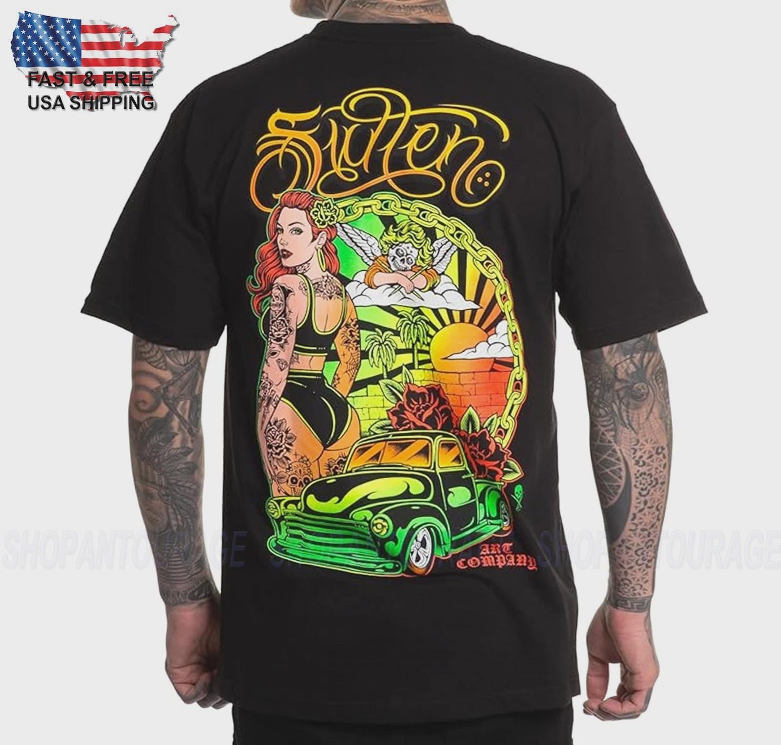 Sullen Art Collective T-Shirt | Dump Truck Graphic Mens Tee - Image 2