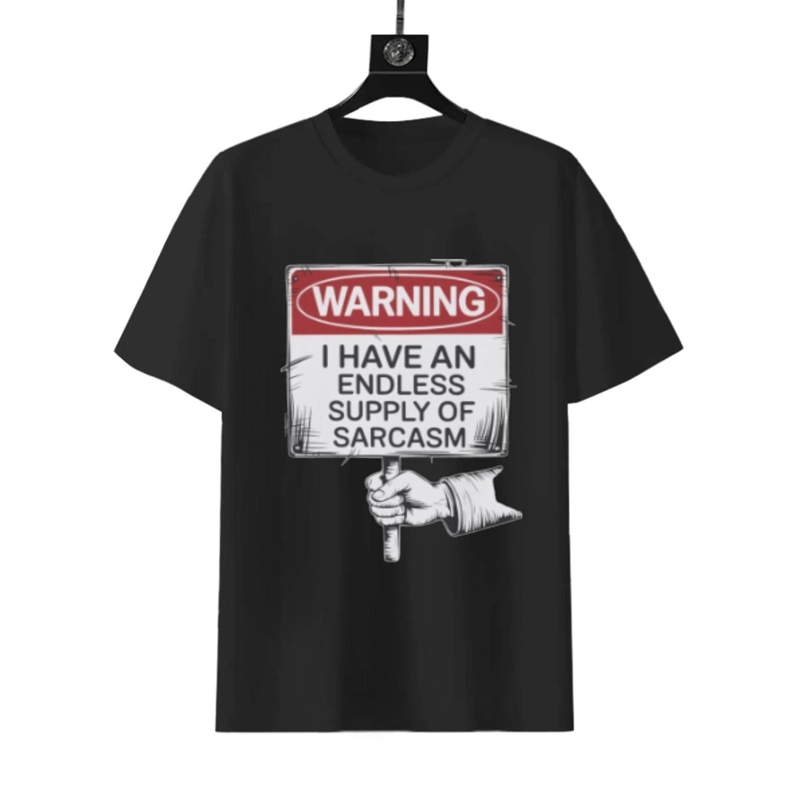 Endless Sarcasm Warning T-Shirt | Funny Unisex Adult Graphic Tee