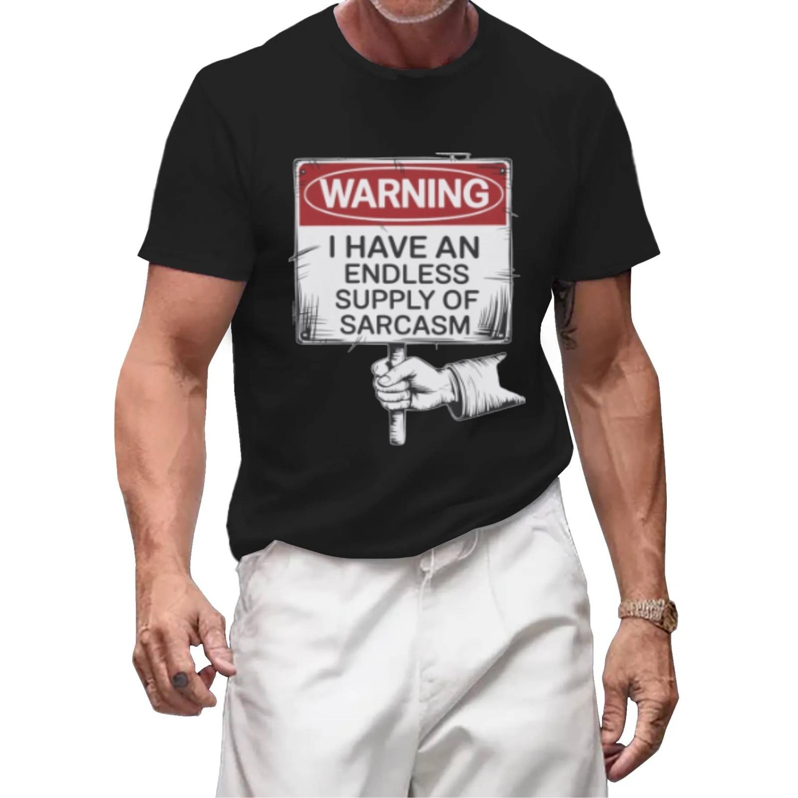 Endless Sarcasm Warning T-Shirt | Funny Unisex Adult Graphic Tee - Image 4