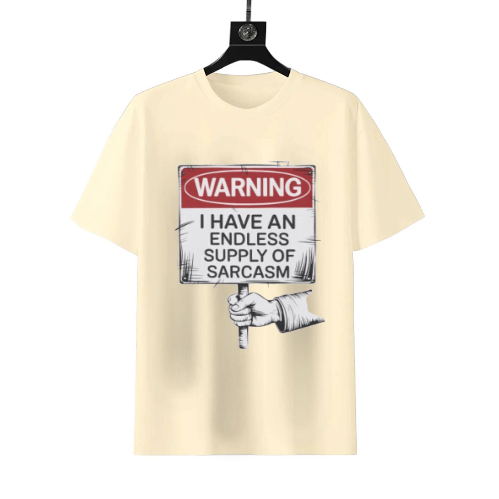 Endless Sarcasm Warning T-Shirt | Funny Unisex Adult Graphic Tee - Image 5