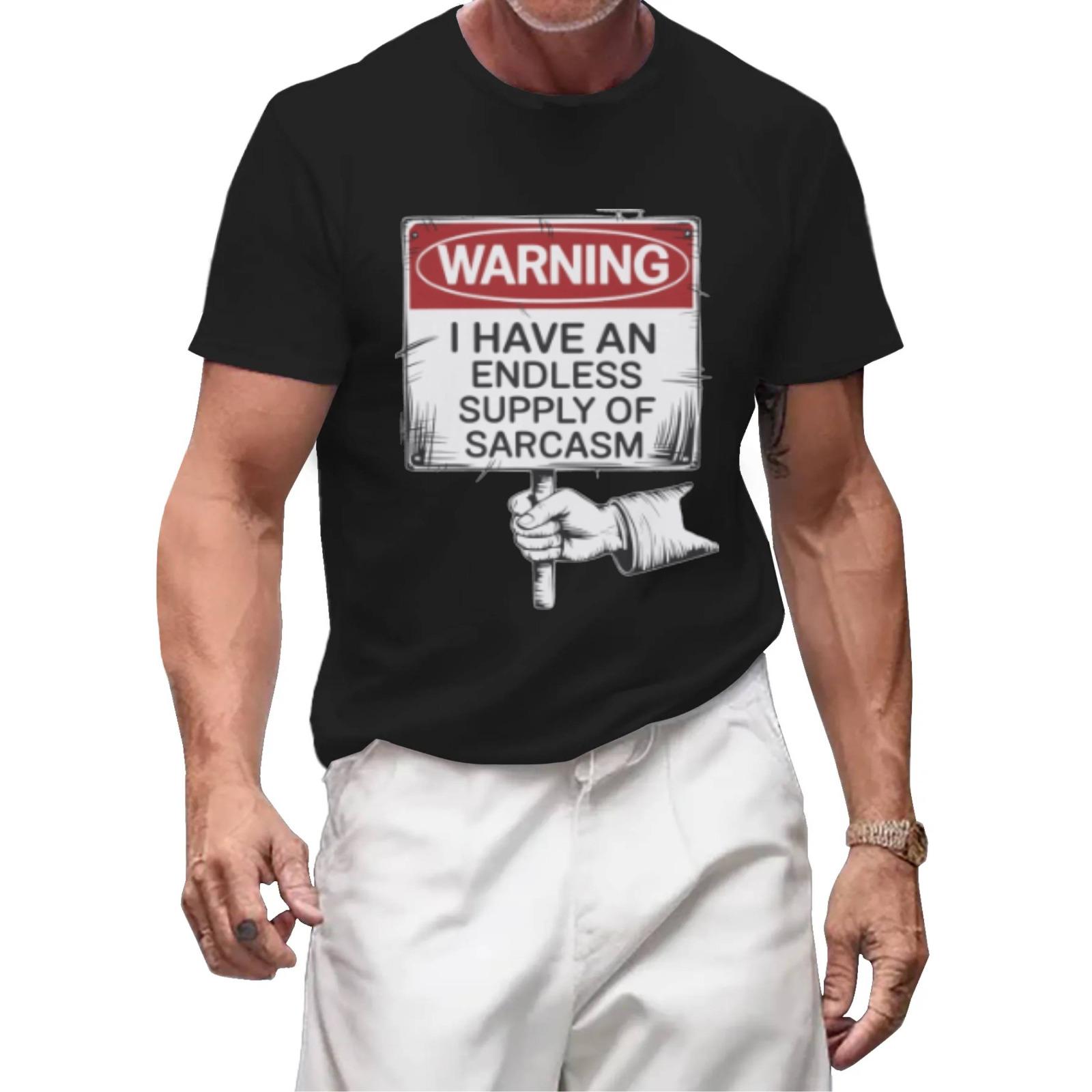 Endless Sarcasm Warning T-Shirt | Funny Unisex Graphic Tee - Image 4