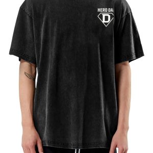 My Hero Dad T-Shirt | 200g Vintage Washed Cotton Tee