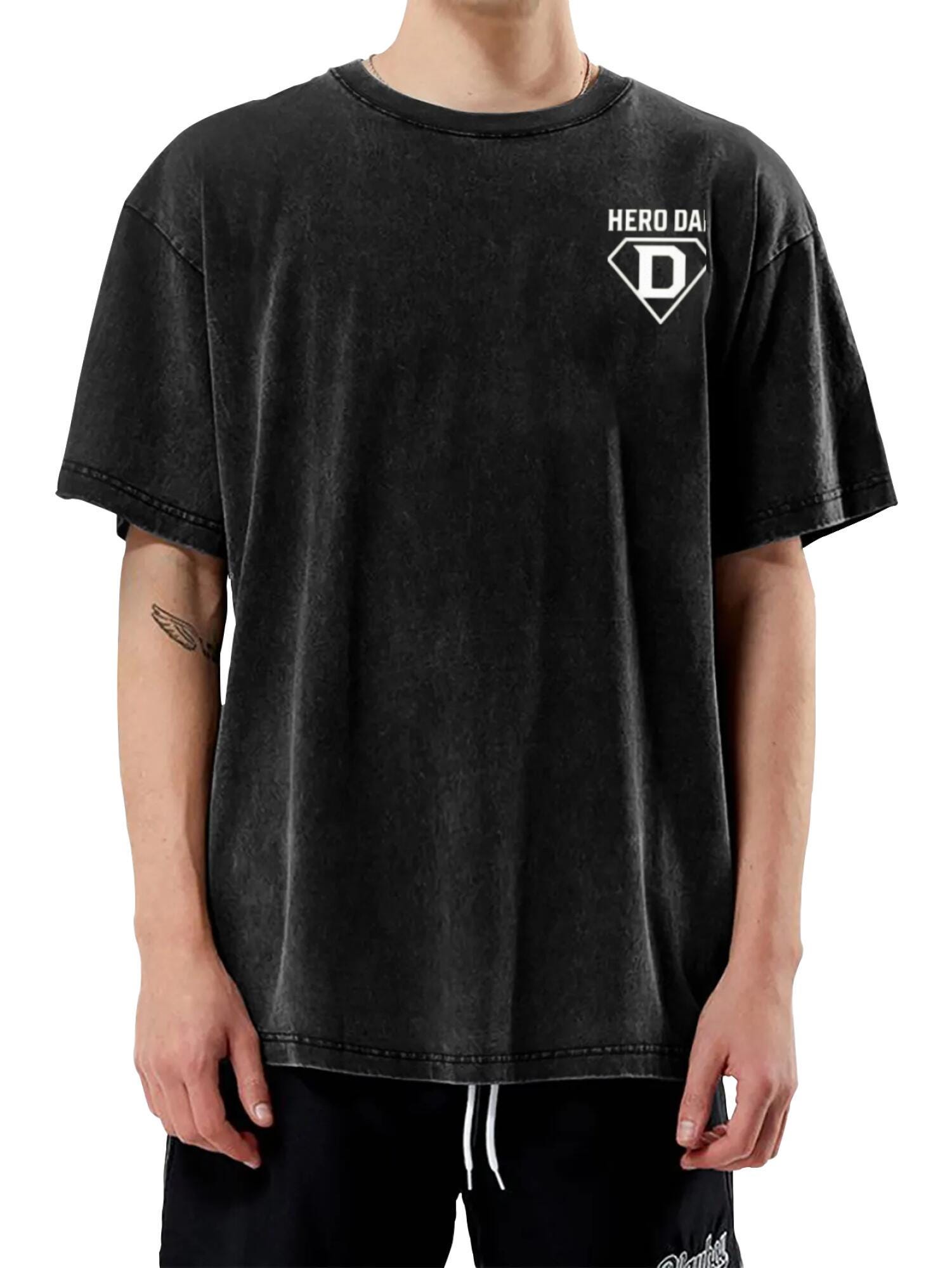 My Hero Dad T-Shirt | 200g Vintage Washed Cotton Tee