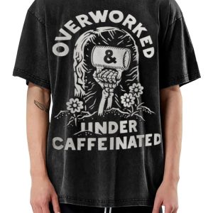 Over Worked Beer T-Shirt | 200g Vintage Cotton Tee