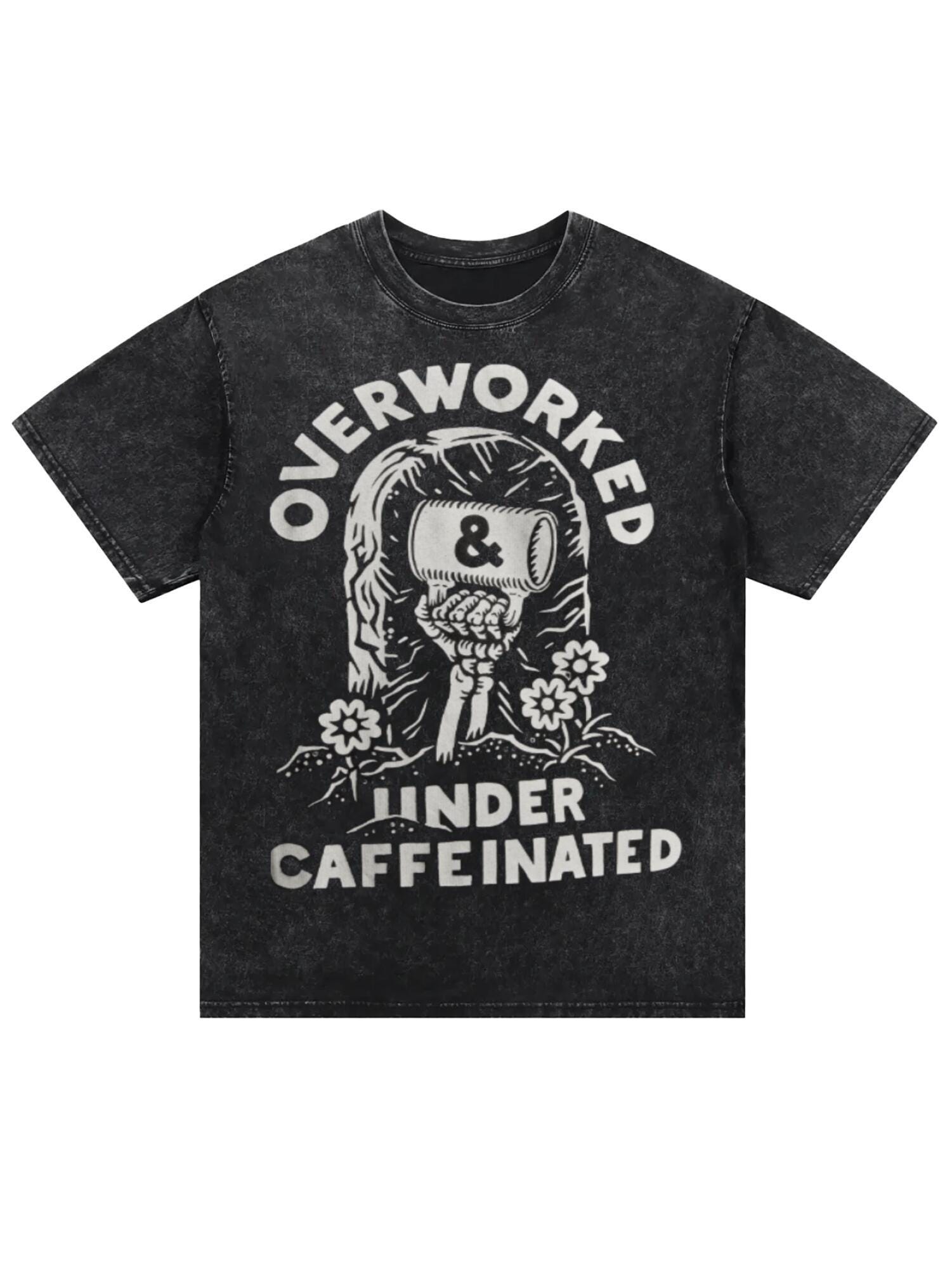 Over Worked Beer T-Shirt | 200g Vintage Cotton Tee - Image 3