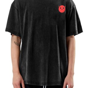 Demon Smoking Vintage T-Shirt | 200g Washed Cotton Tee