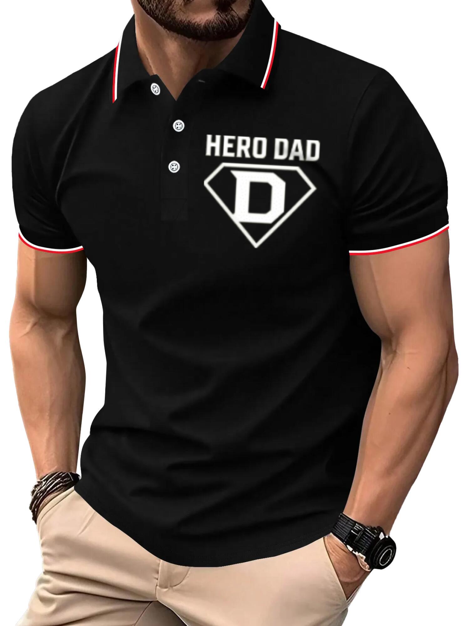 Hero Dad Men's Polo Shirt | 160g Performance Polyester Top - Image 8