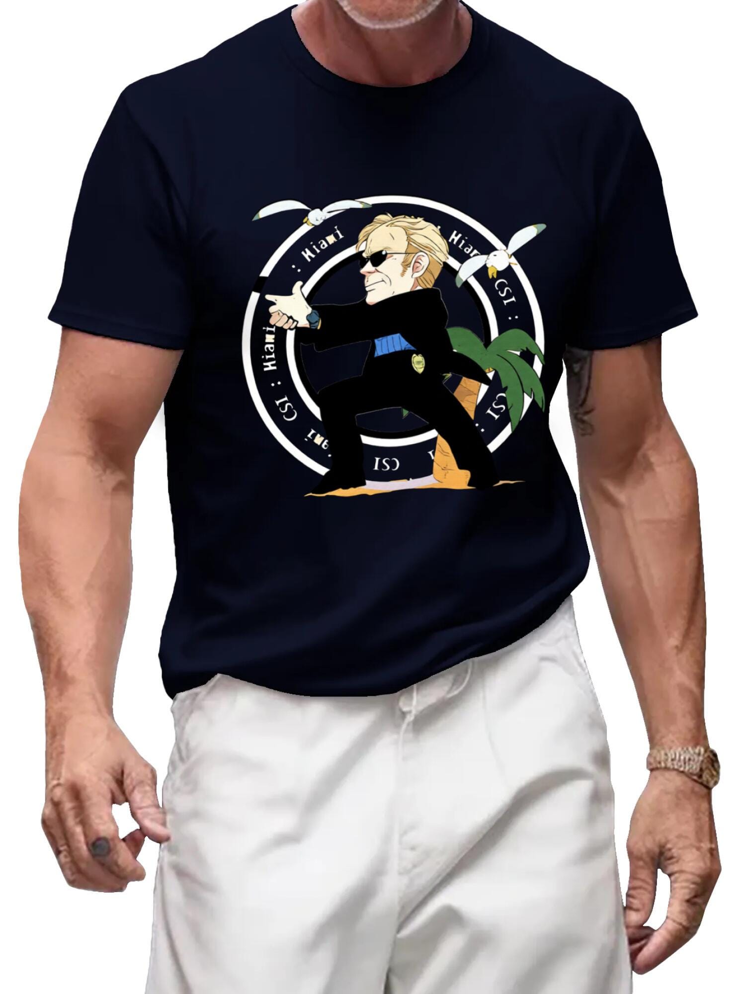 Horatio Caine CSI Miami T-Shirt | Cartoon Character Tee - Image 6