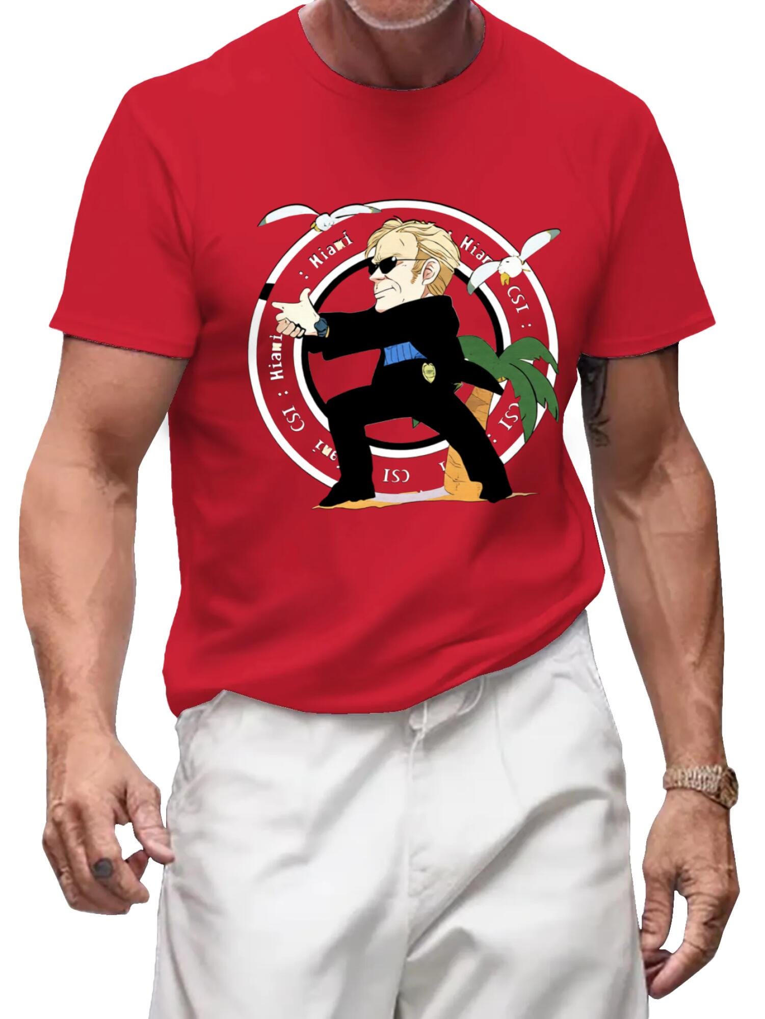 Horatio Caine CSI Miami T-Shirt | Cartoon Character Tee - Image 8