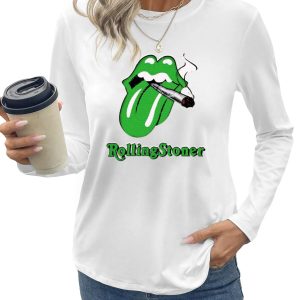 Rolling Stone Women's Long Sleeve | Music Lover Graphic Tee