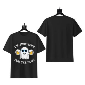I'm Just Here For The Boos T-Shirt | Funny Halloween Pun Tee