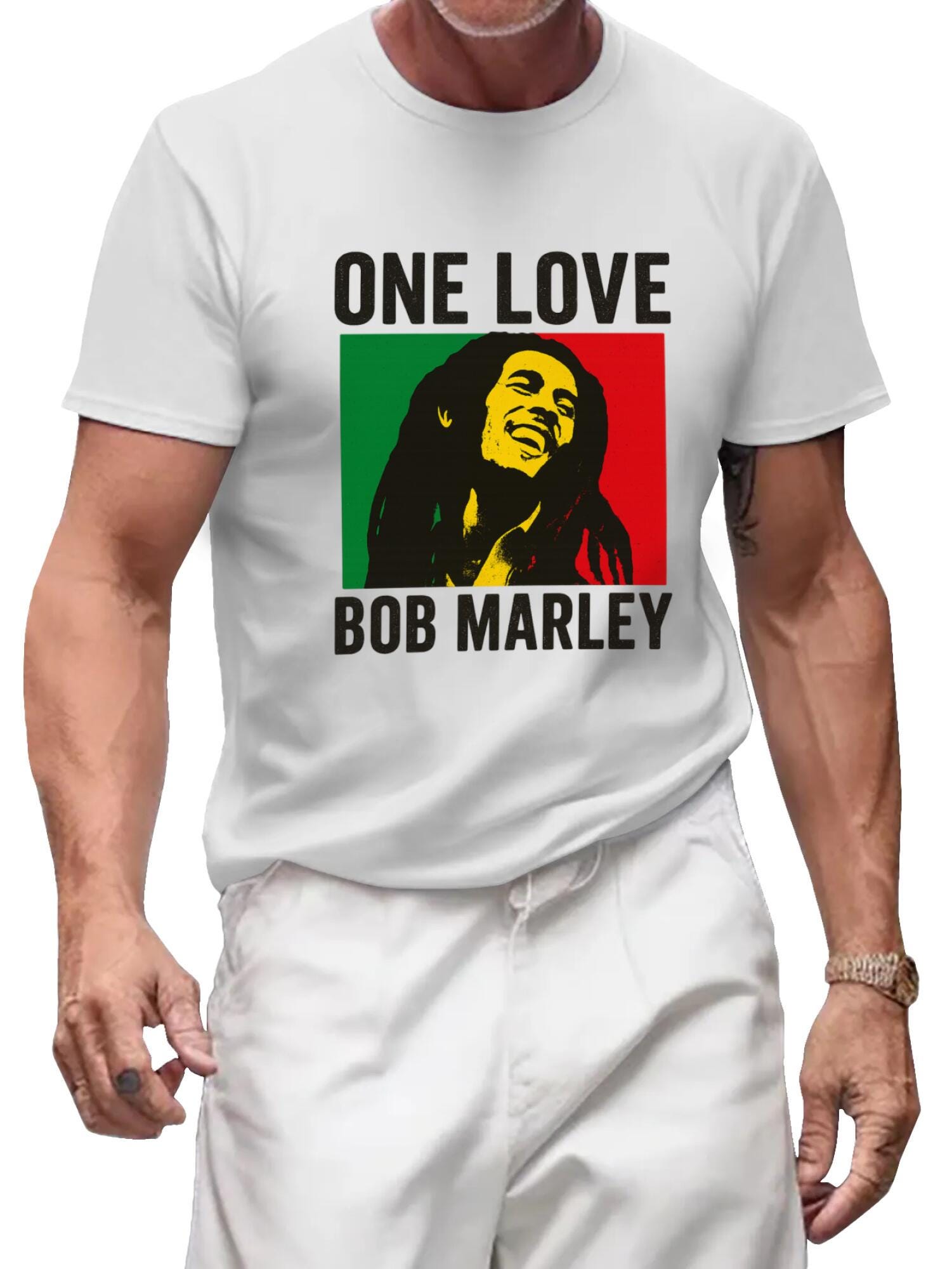 Bob Marley One Love T-Shirt | Reggae Music Legend Tee - Image 2