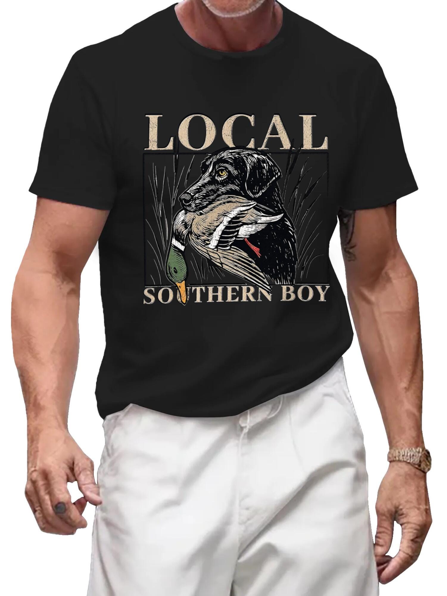 Southern Boy Duck Hunting T-Shirt | Vintage Outdoor Lab Tee - Image 9