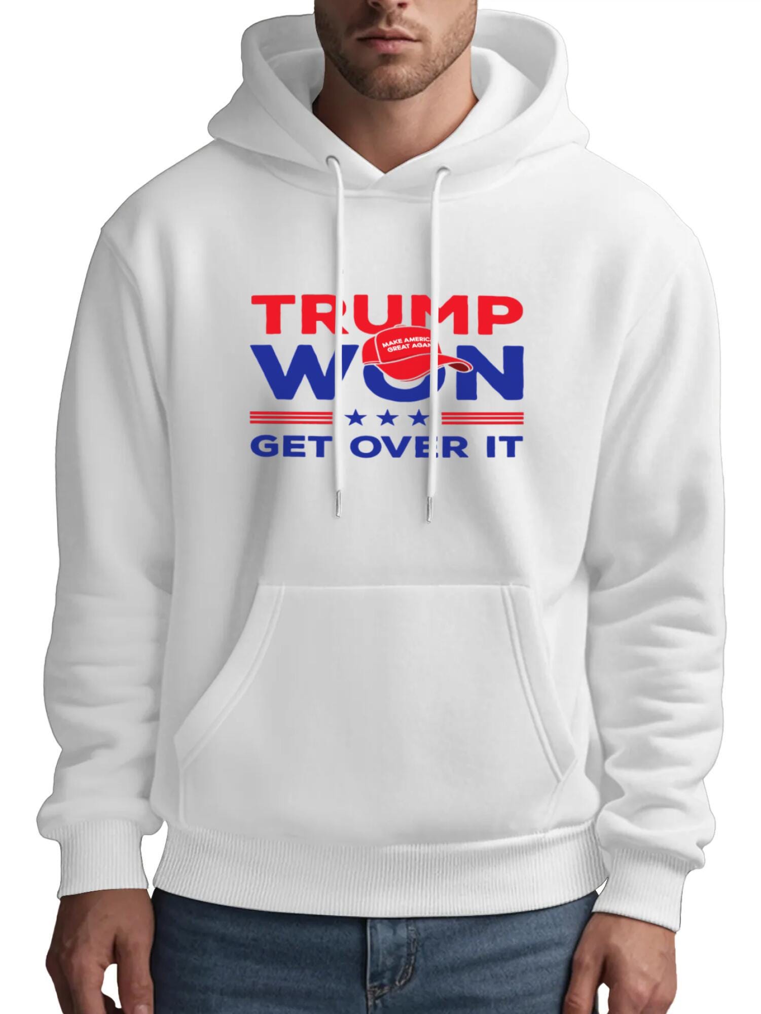 President Donald 47 sweathirt get over IT USA MAGA Fist Pump 2024 - Image 2