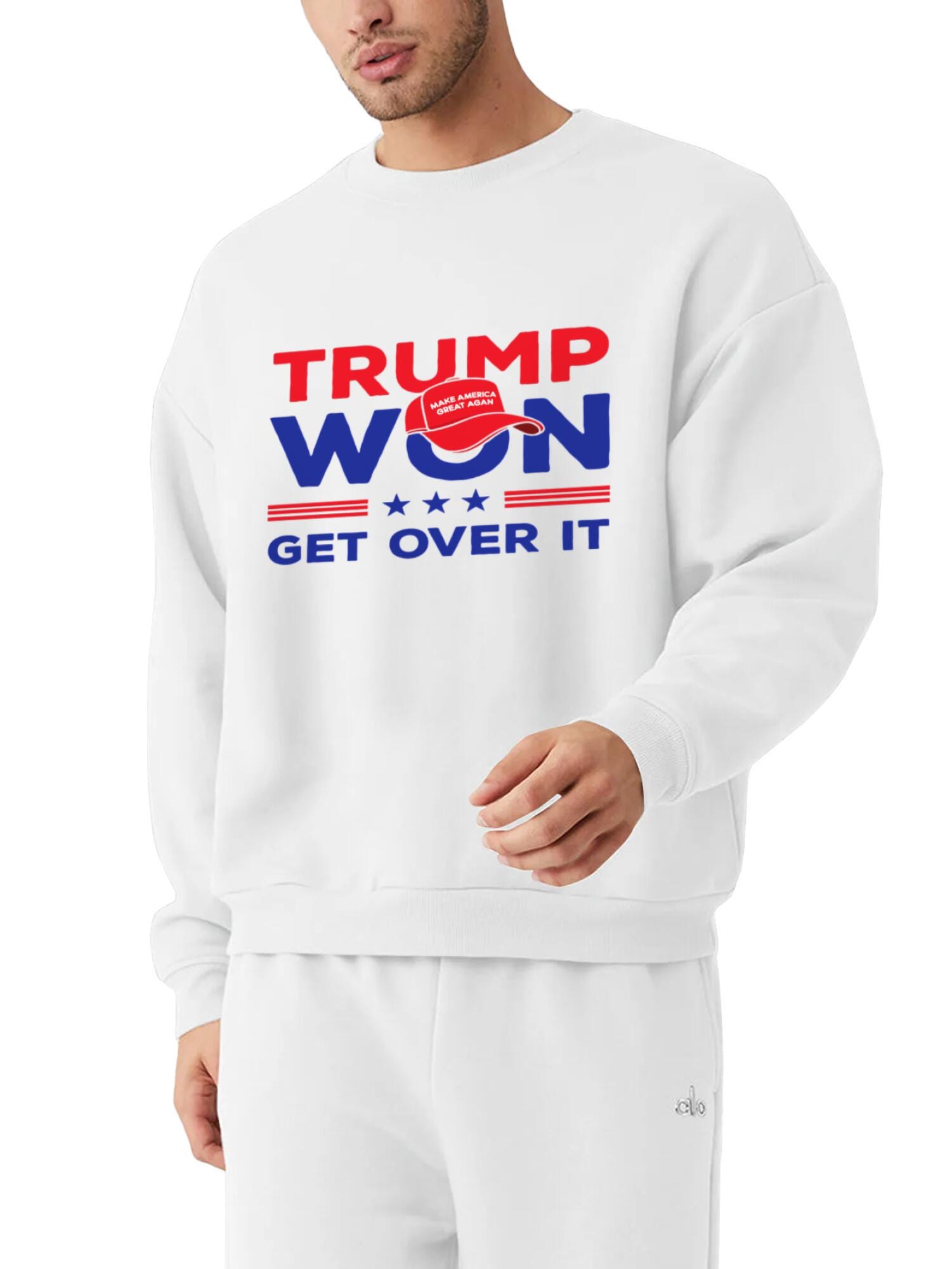 President Donald Trump 47 sweashirt get over it USA MAGA Fist Pump TRUMP 2024