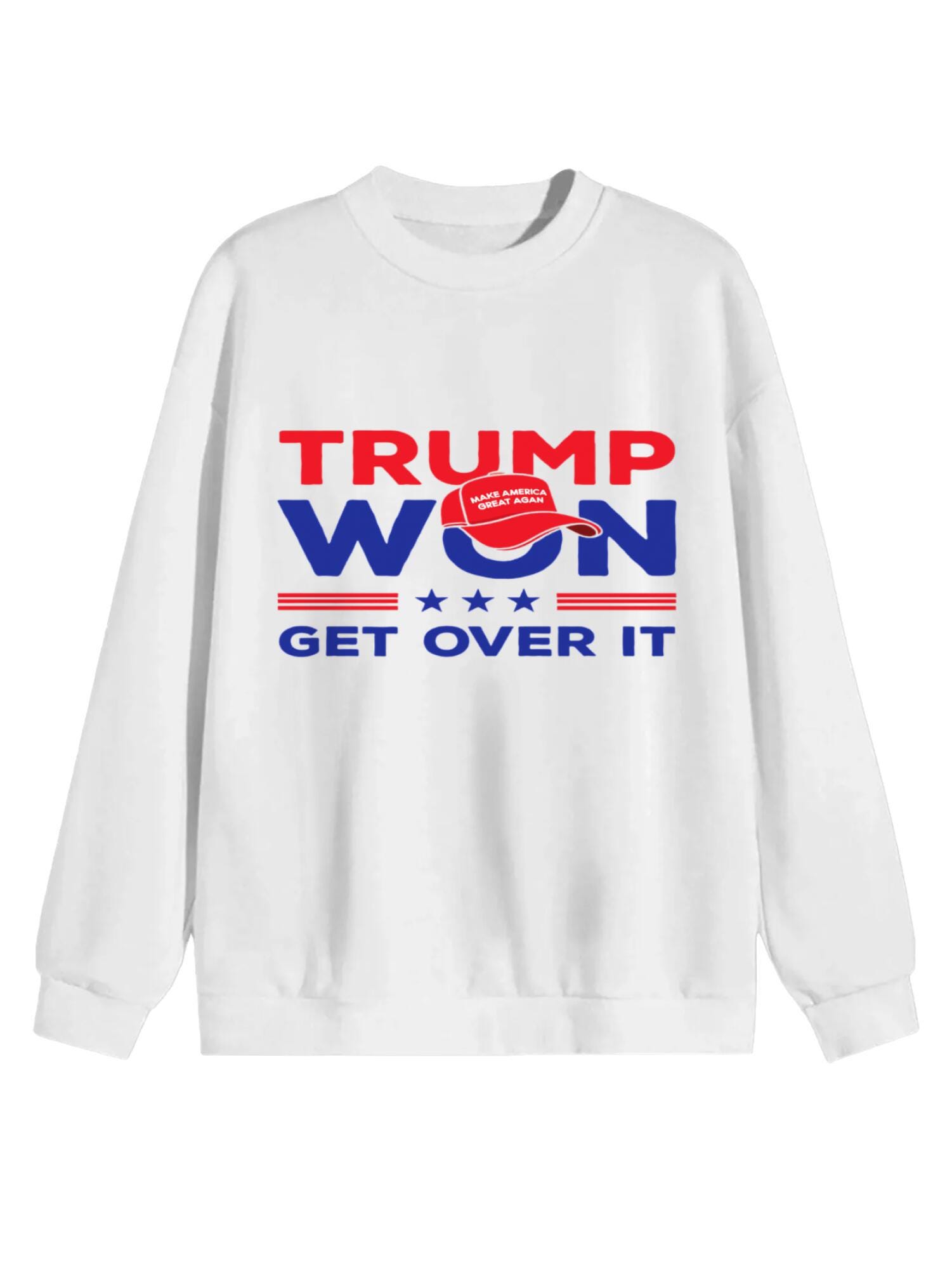 President Donald Trump 47 sweashirt get over it USA MAGA Fist Pump TRUMP 2024 - Image 2