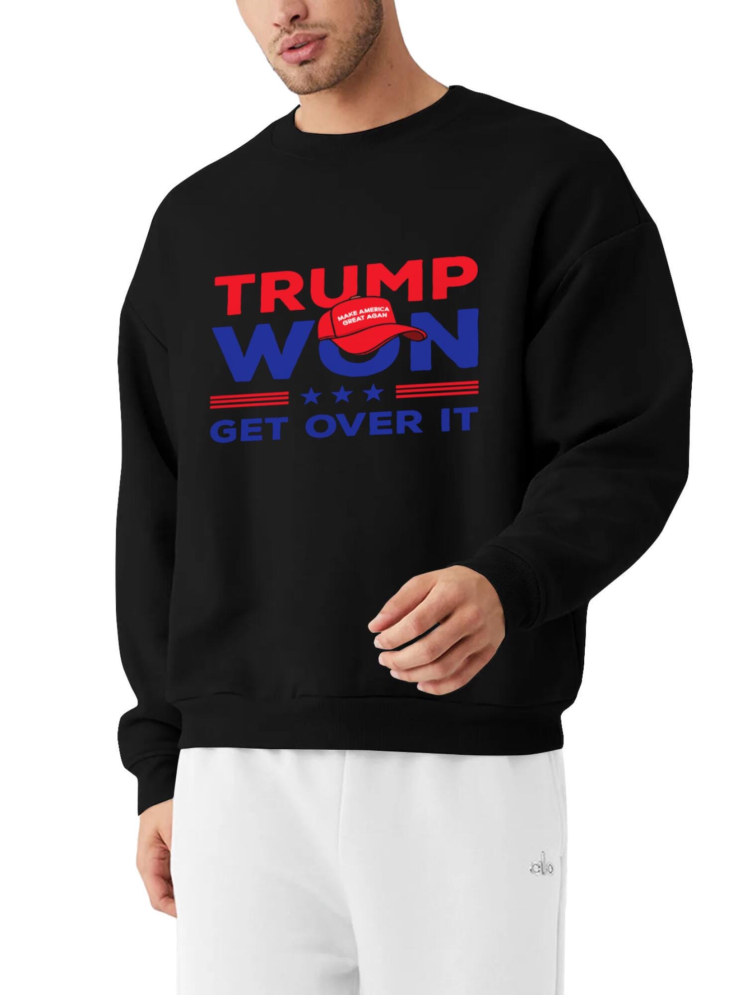President Donald Trump 47 sweashirt get over it USA MAGA Fist Pump TRUMP 2024 - Image 7