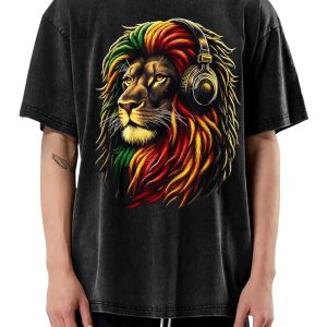 Rasta Reggae Lion T-Shirt | Jamaican Music Judah Graphic Tee