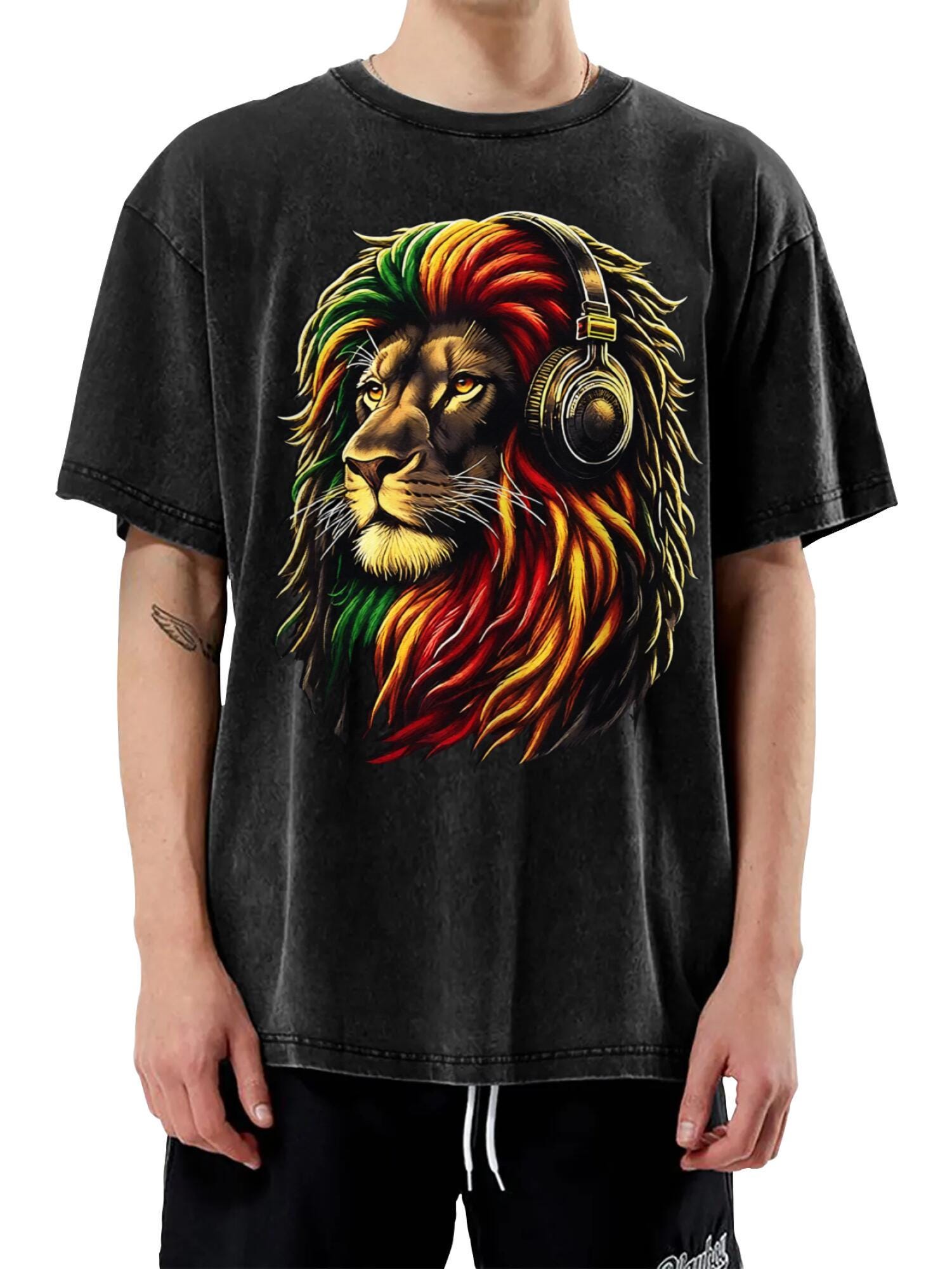 Rasta Reggae Lion T-Shirt | Jamaican Music Judah Graphic Tee