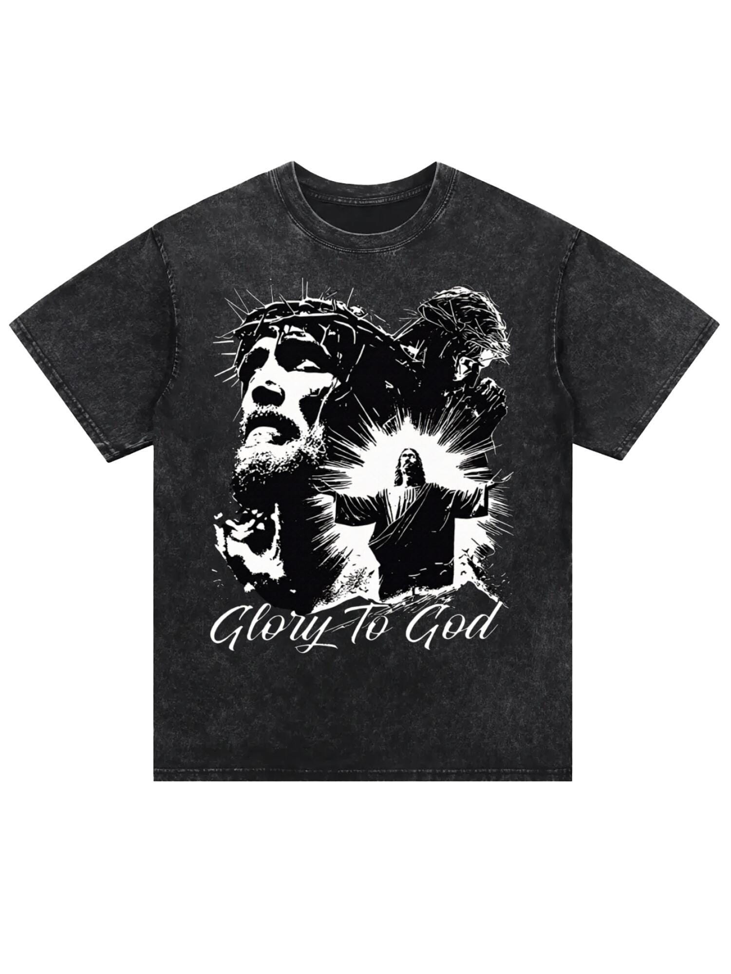 Glory To God Graphic Tee | Retro Faith T-Shirt, S-XXL - Image 3
