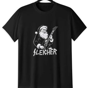 Rocking Santa Sleigher T-Shirt | Heavy Metal Christmas Tee