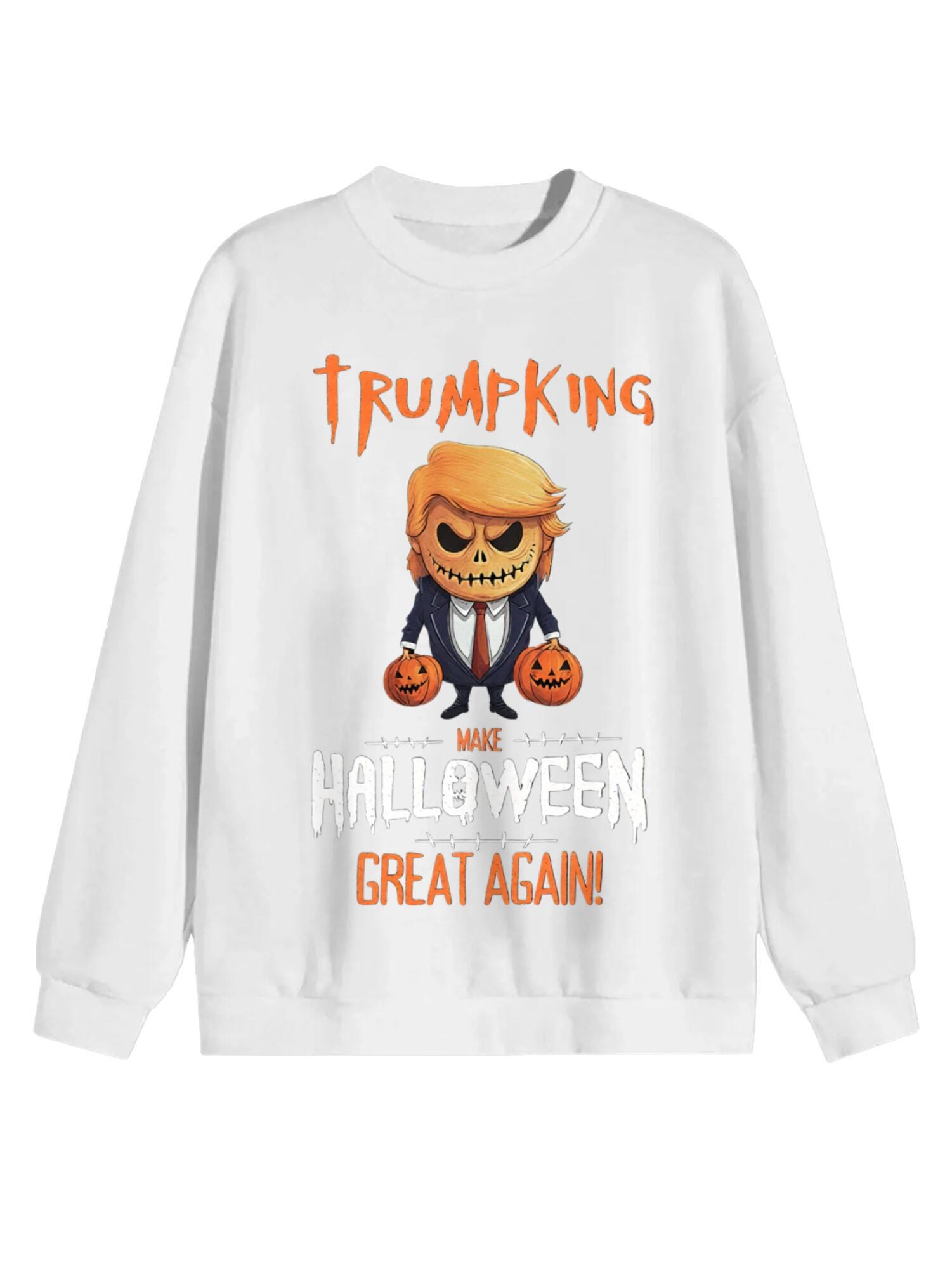 Trumpkin Halloween Sweatshirt: Funny Pumpkin Political Humor