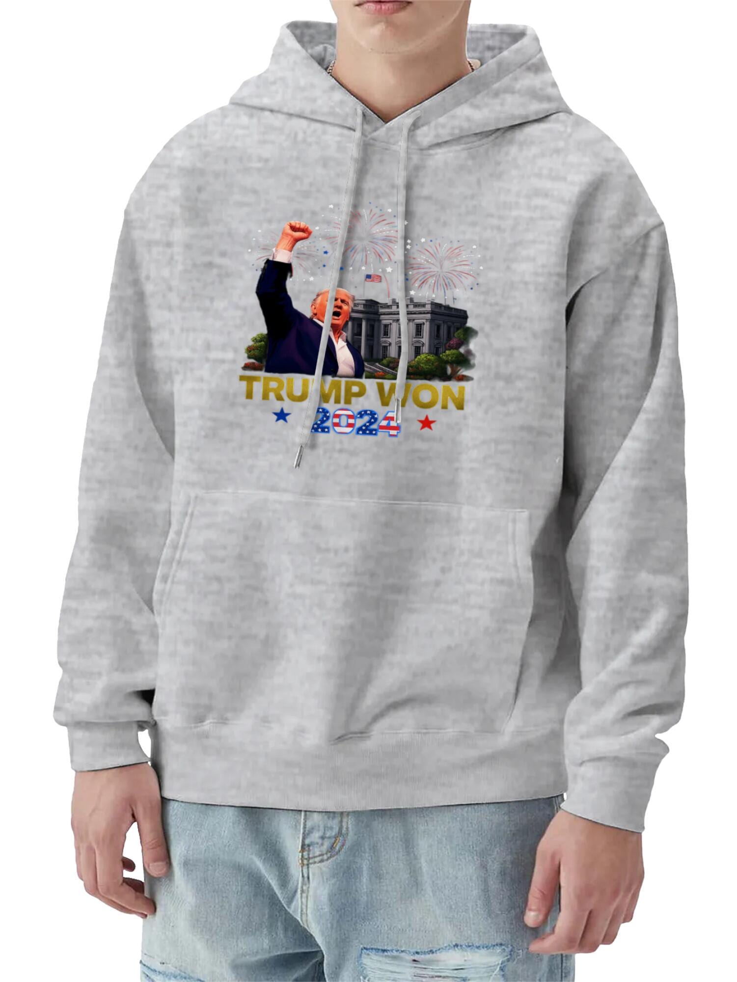 Trump Won 2024 Patriotic T-Shirt, President 47th Of White House Sweathirst Gift Direct injection process - Image 9